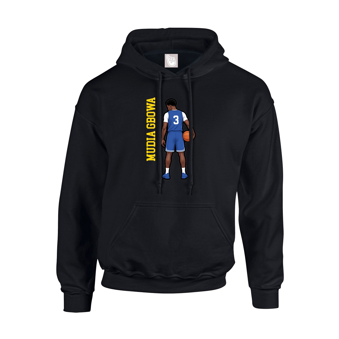 Youth Hoodie — Name Vertical in Black