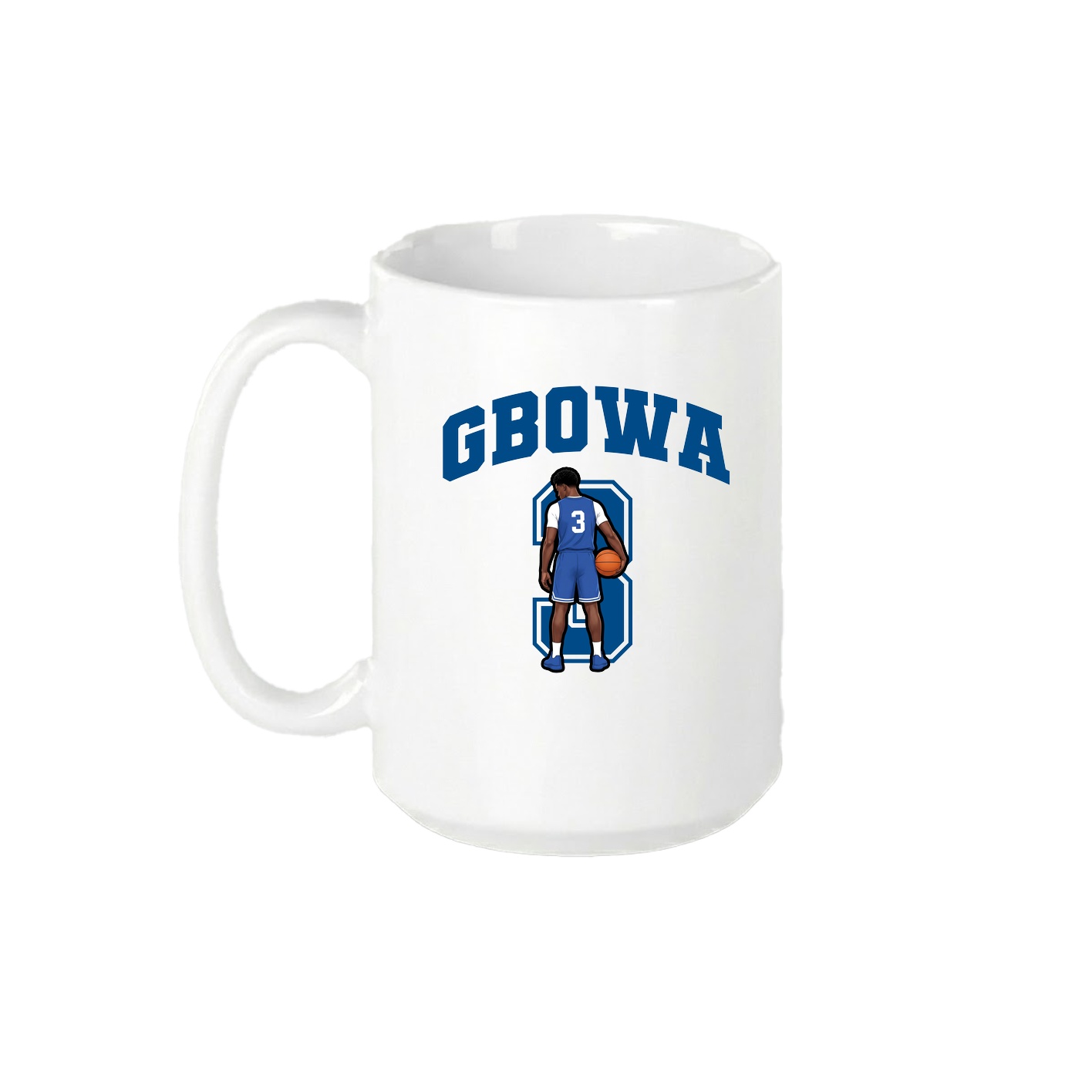 15oz Coffee Mug — Number in White