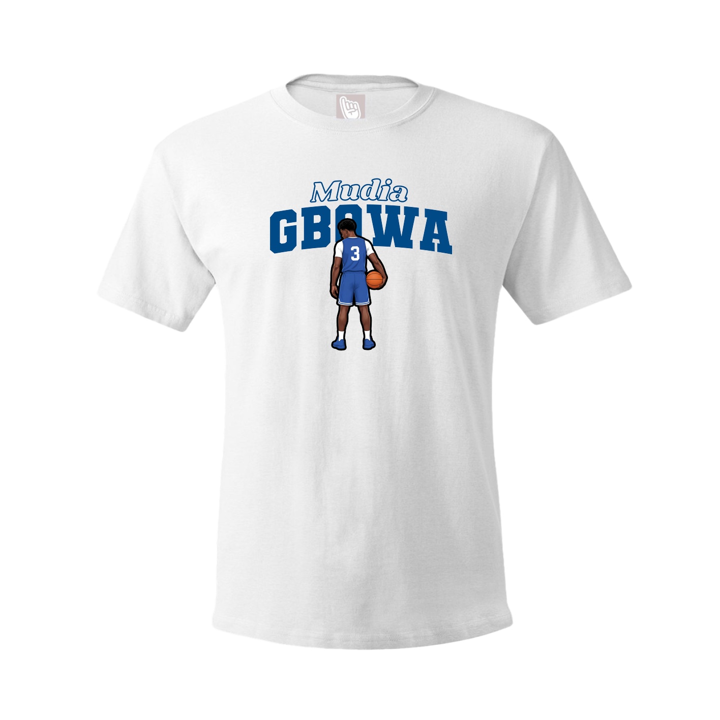 Youth Tee — Name Arch in White