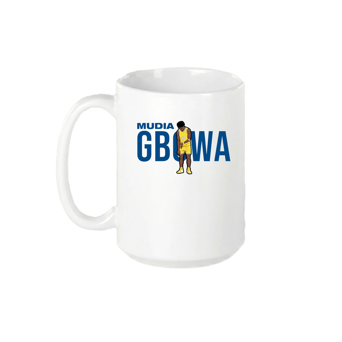 15oz Coffee Mug — Player Name in White