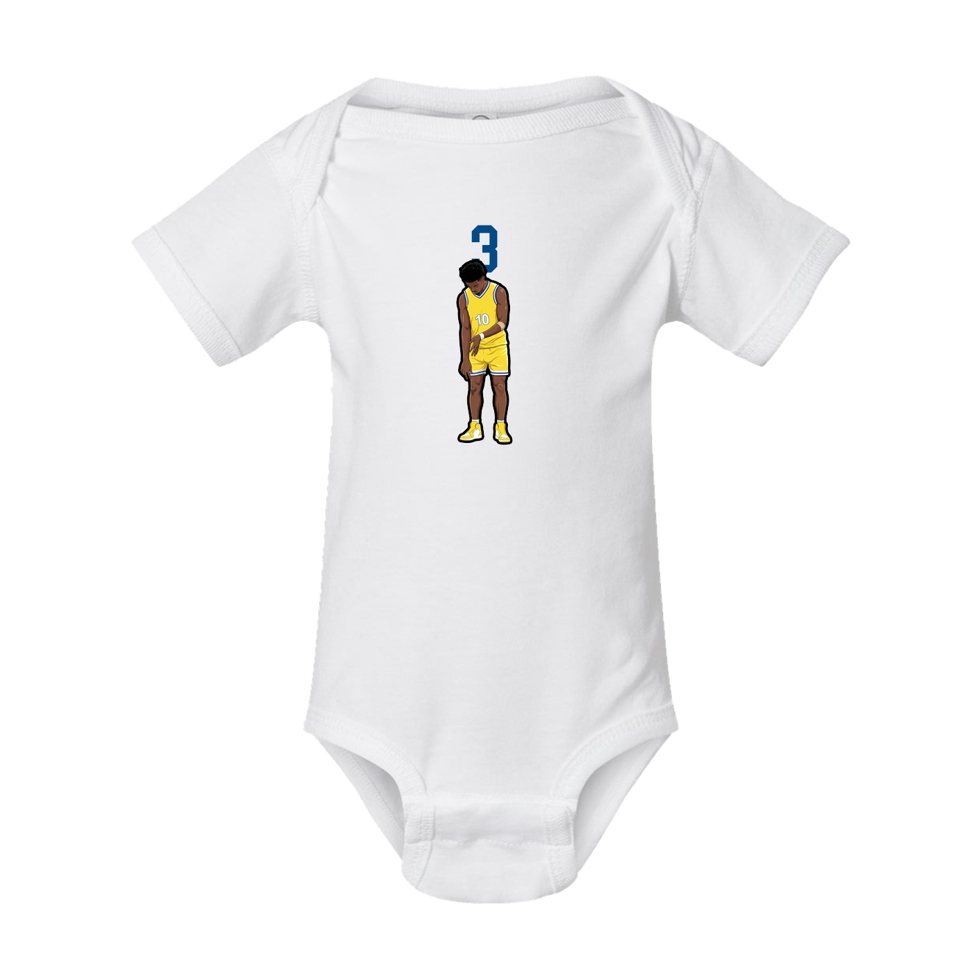 Baby Onesie — Number Top in White