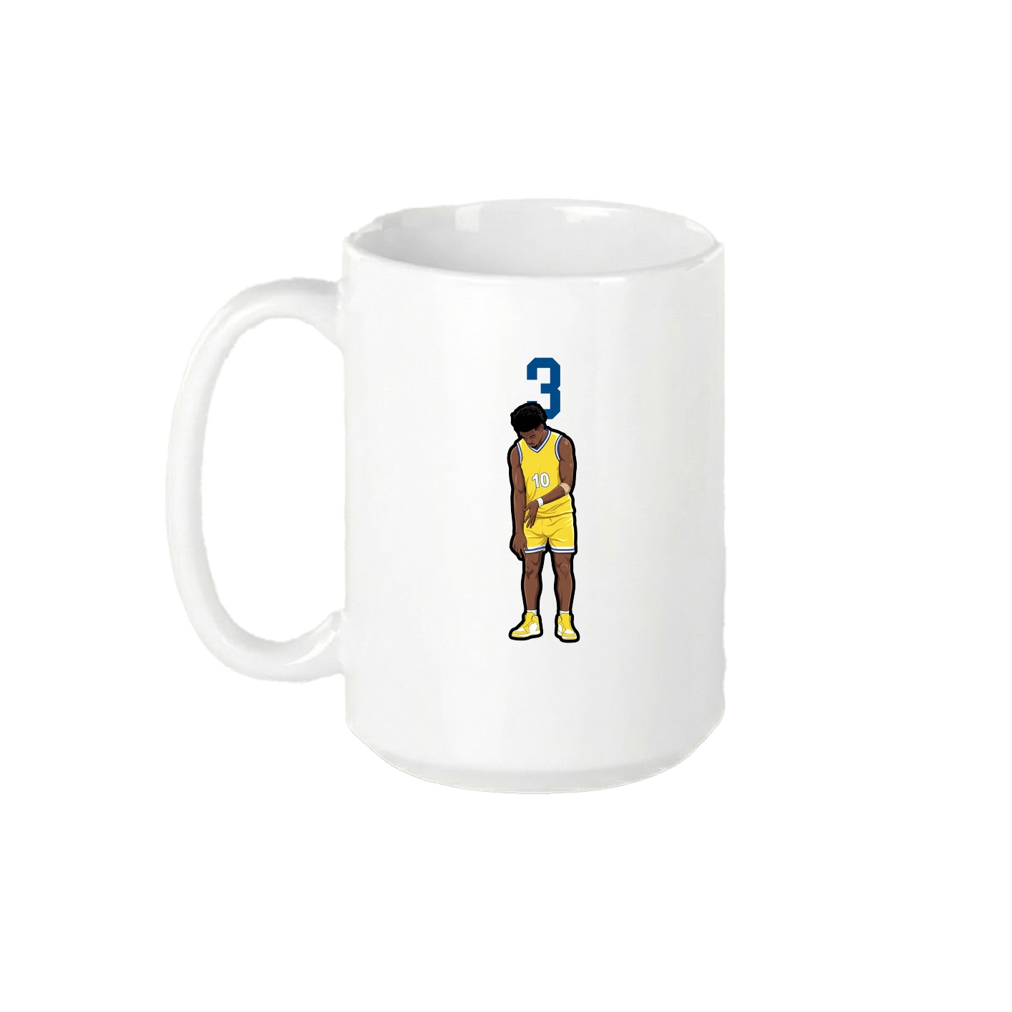 15oz Coffee Mug — Number Top in White