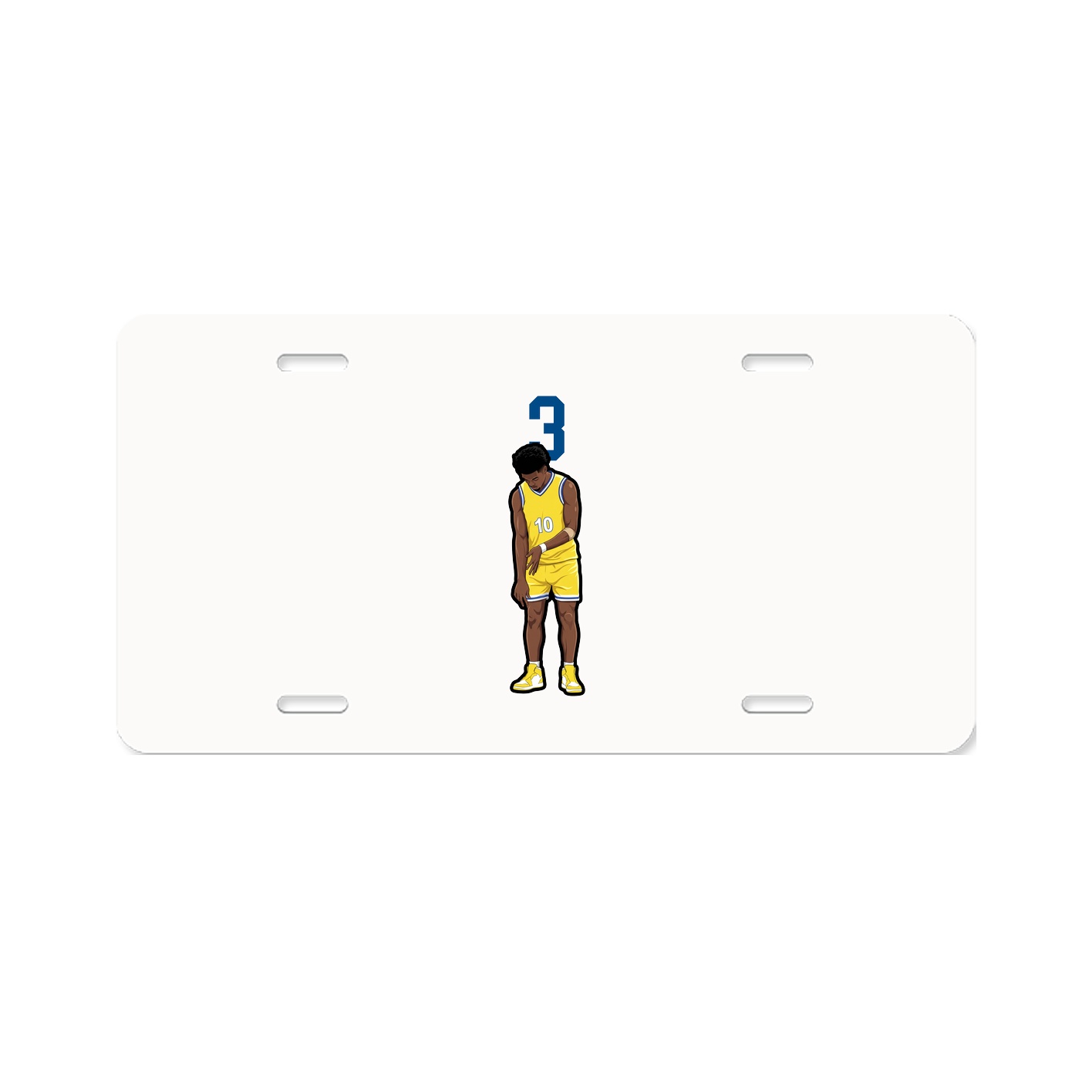License Plate — Number Top in Classic