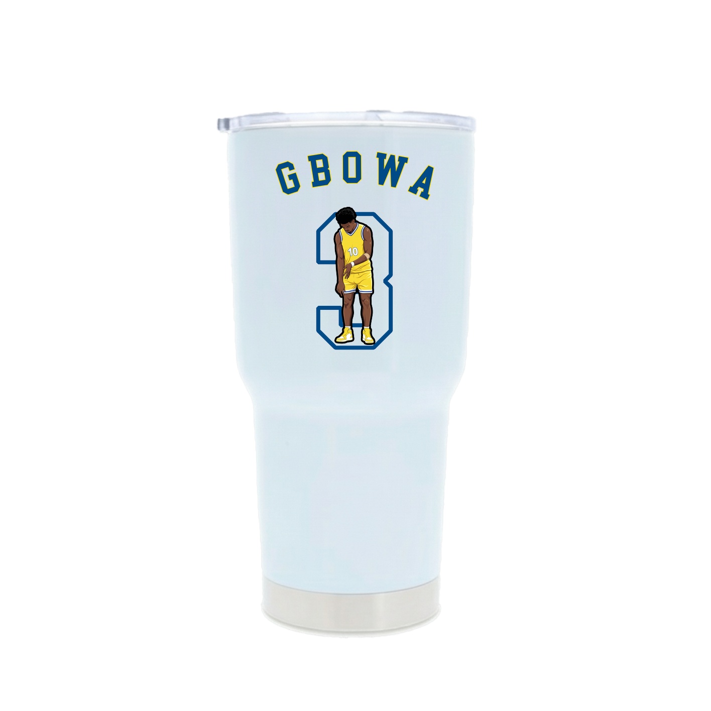30oz Stainless Steel Tumbler — Shirsey Arch in White