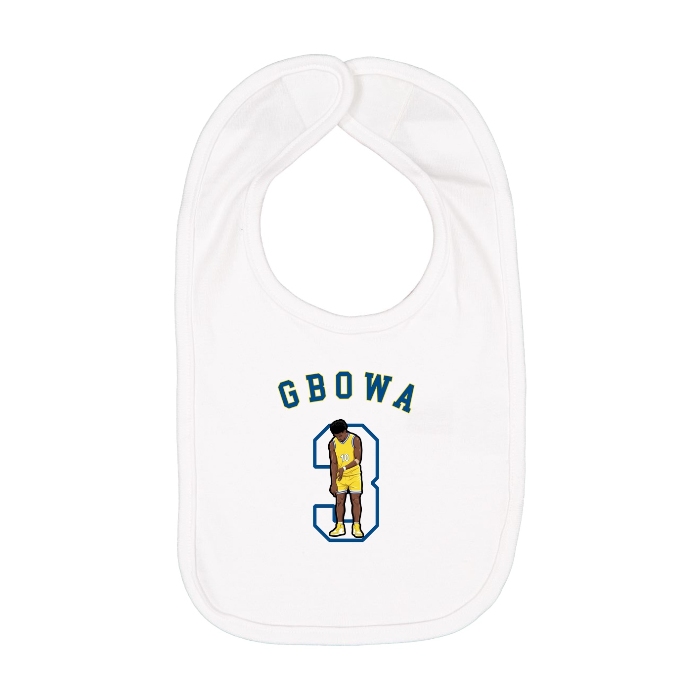 Infant Bib — Shirsey Arch in White