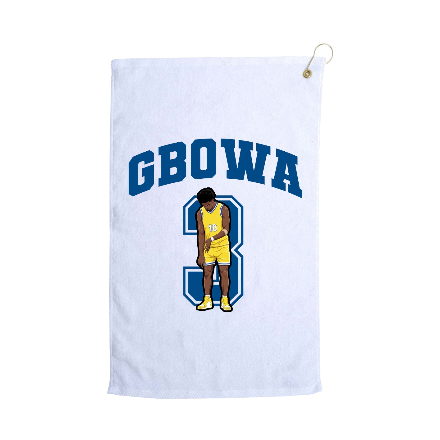 Golf Towel — Number in White