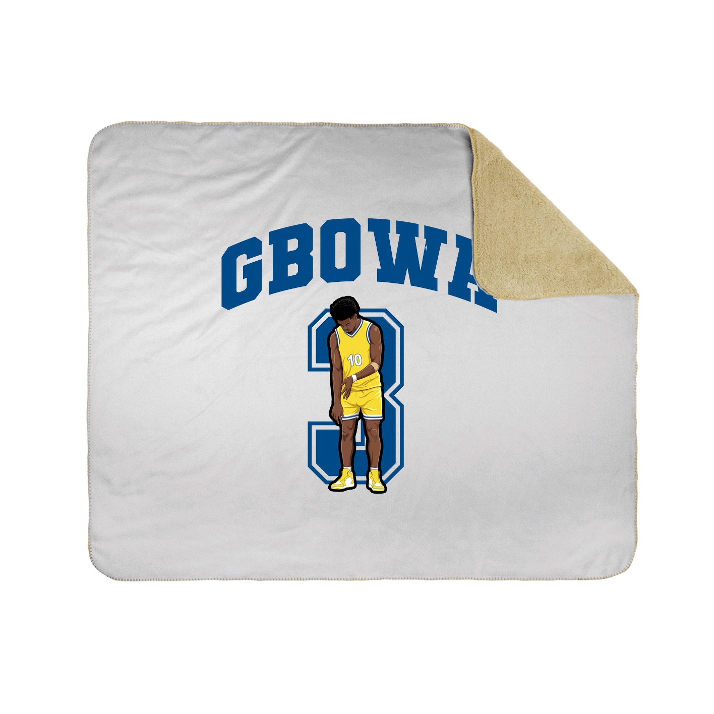 Throw Blanket — Number in White