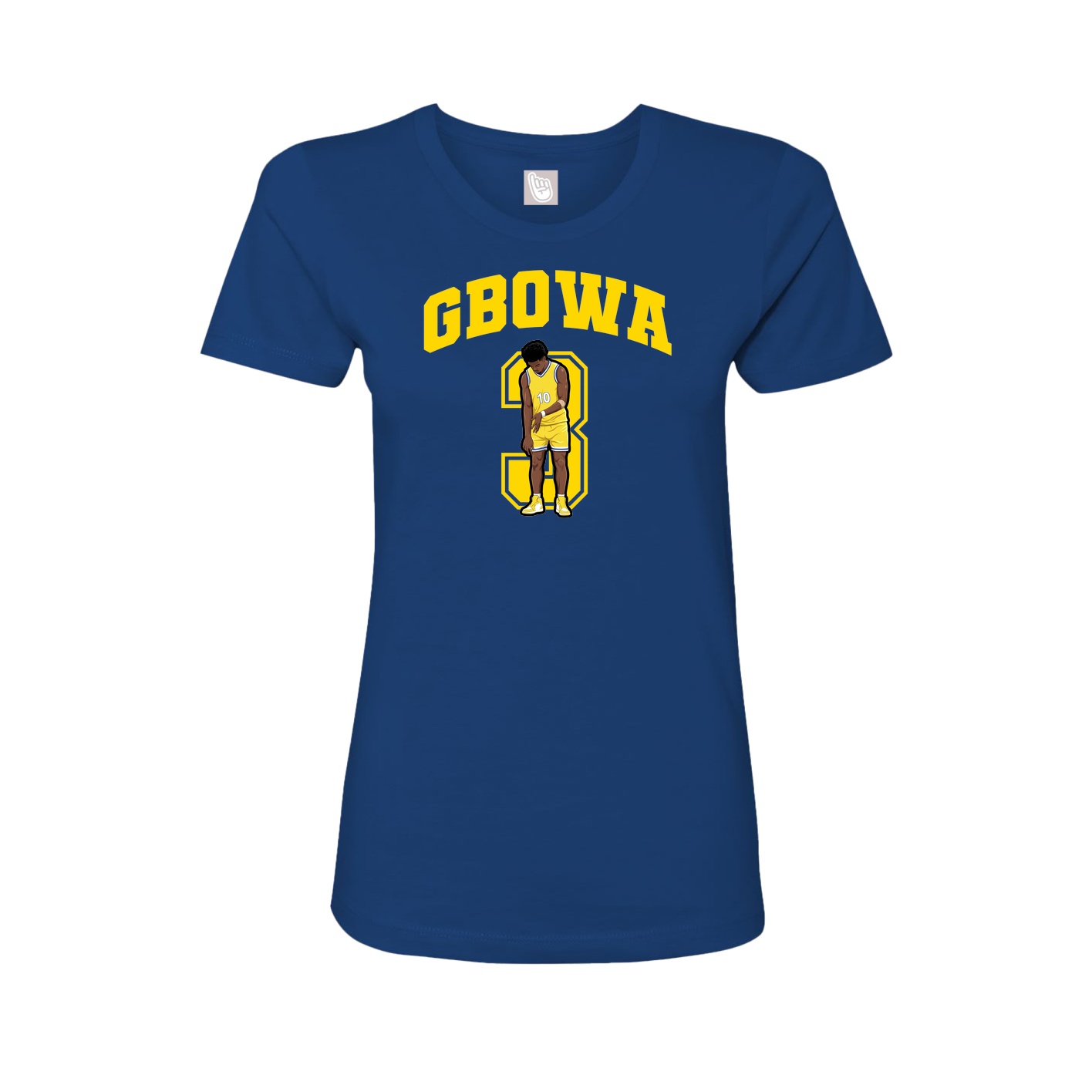 Womens Tee — Number in Royal