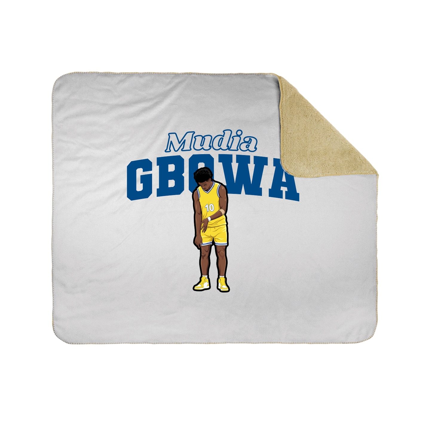 Throw Blanket — Name Arch in White