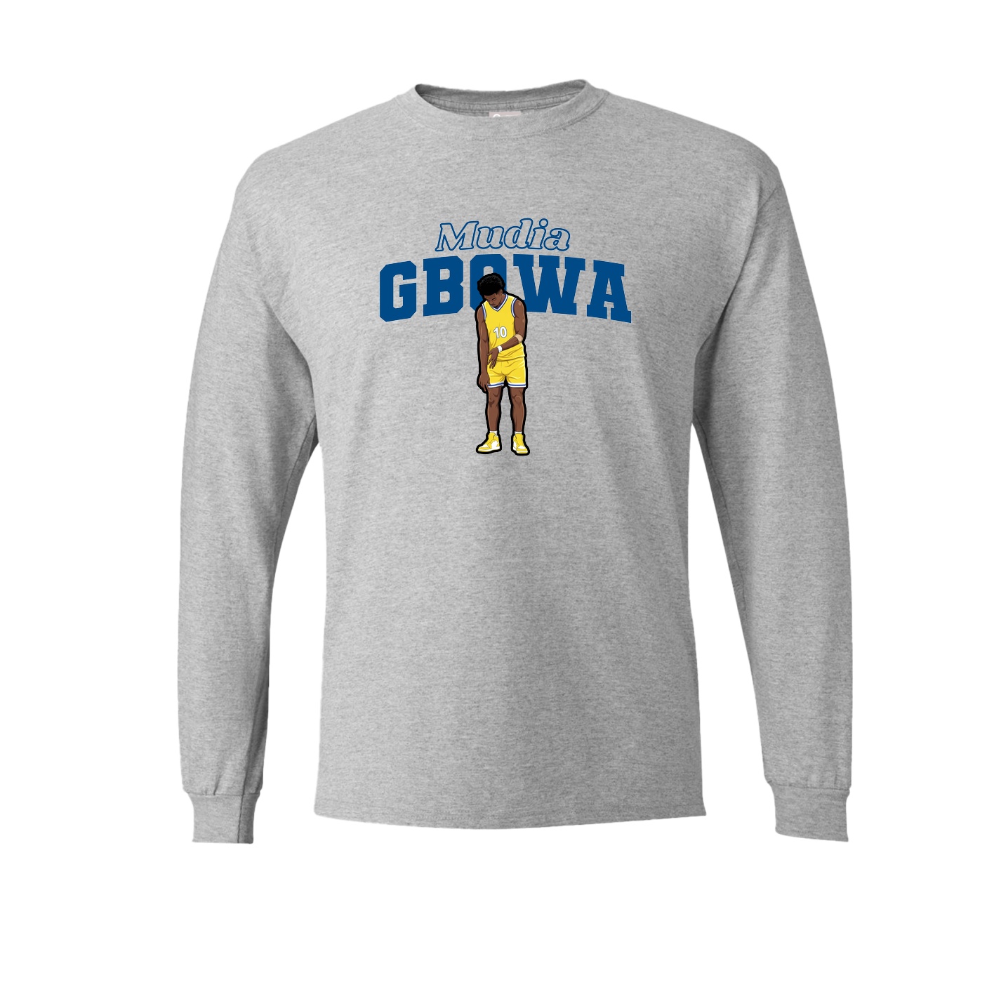 Long Sleeve Tee — Name Arch in Grey