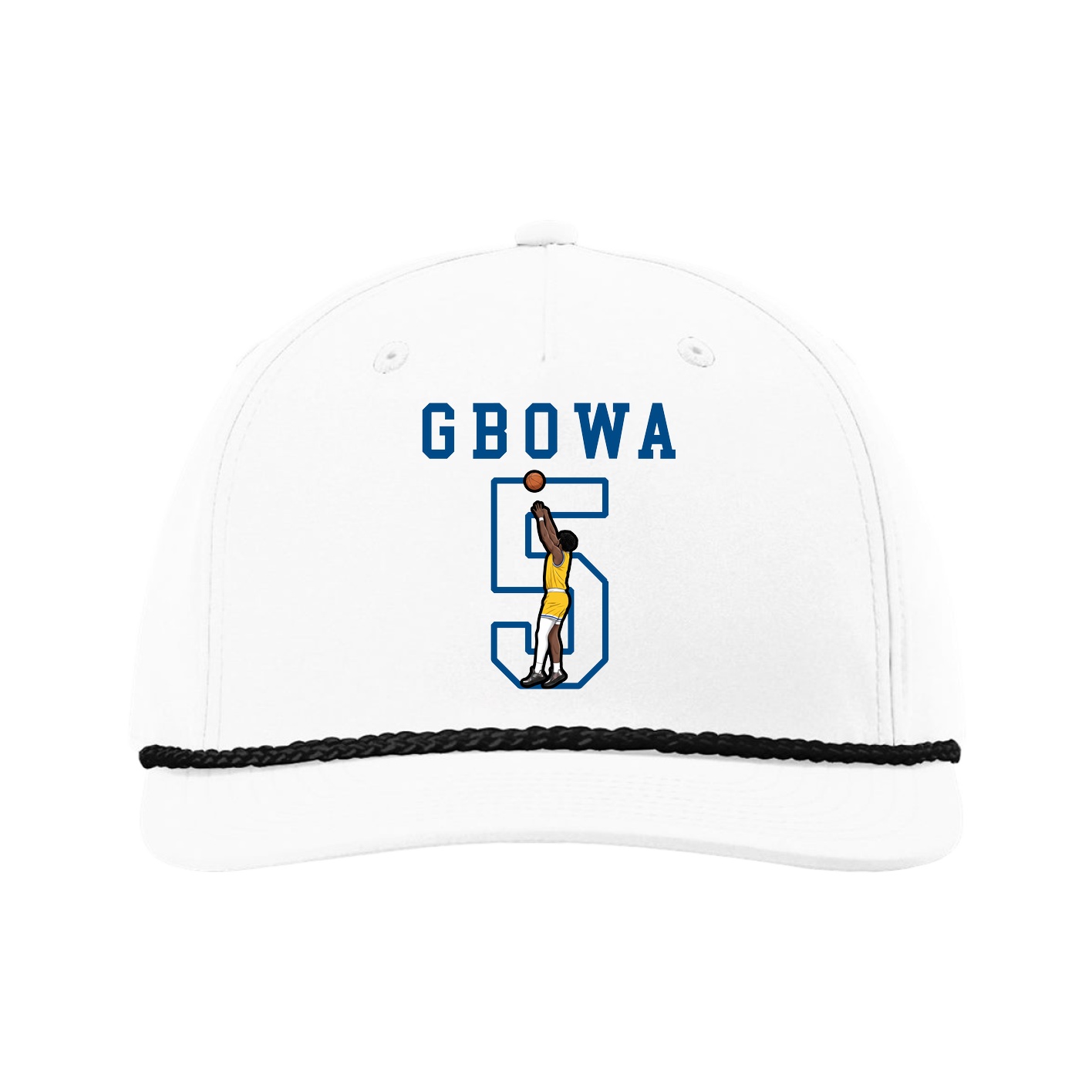 Five-Panel Classic Rope Cap — Shirsey in White