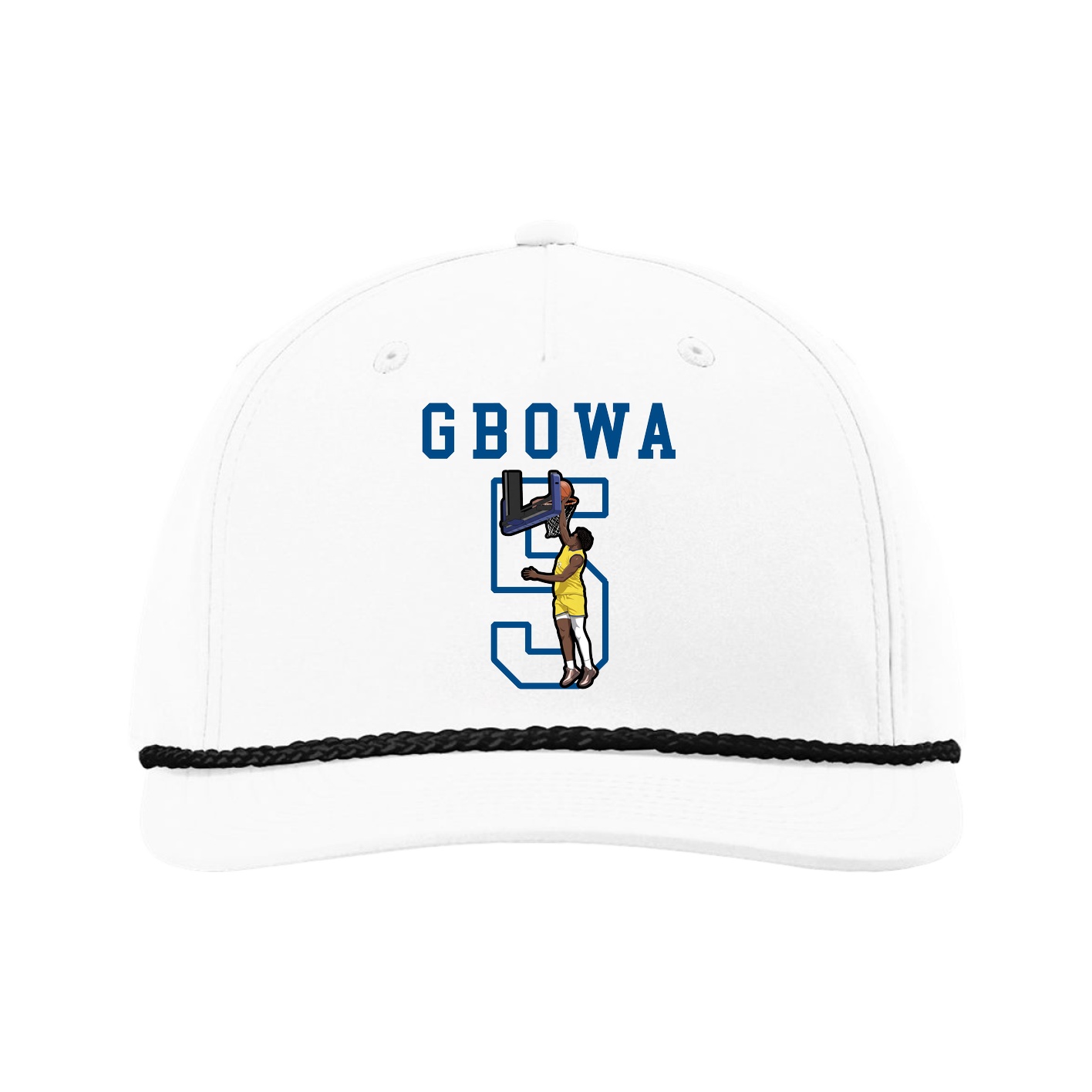 Five-Panel Classic Rope Cap — Shirsey in White