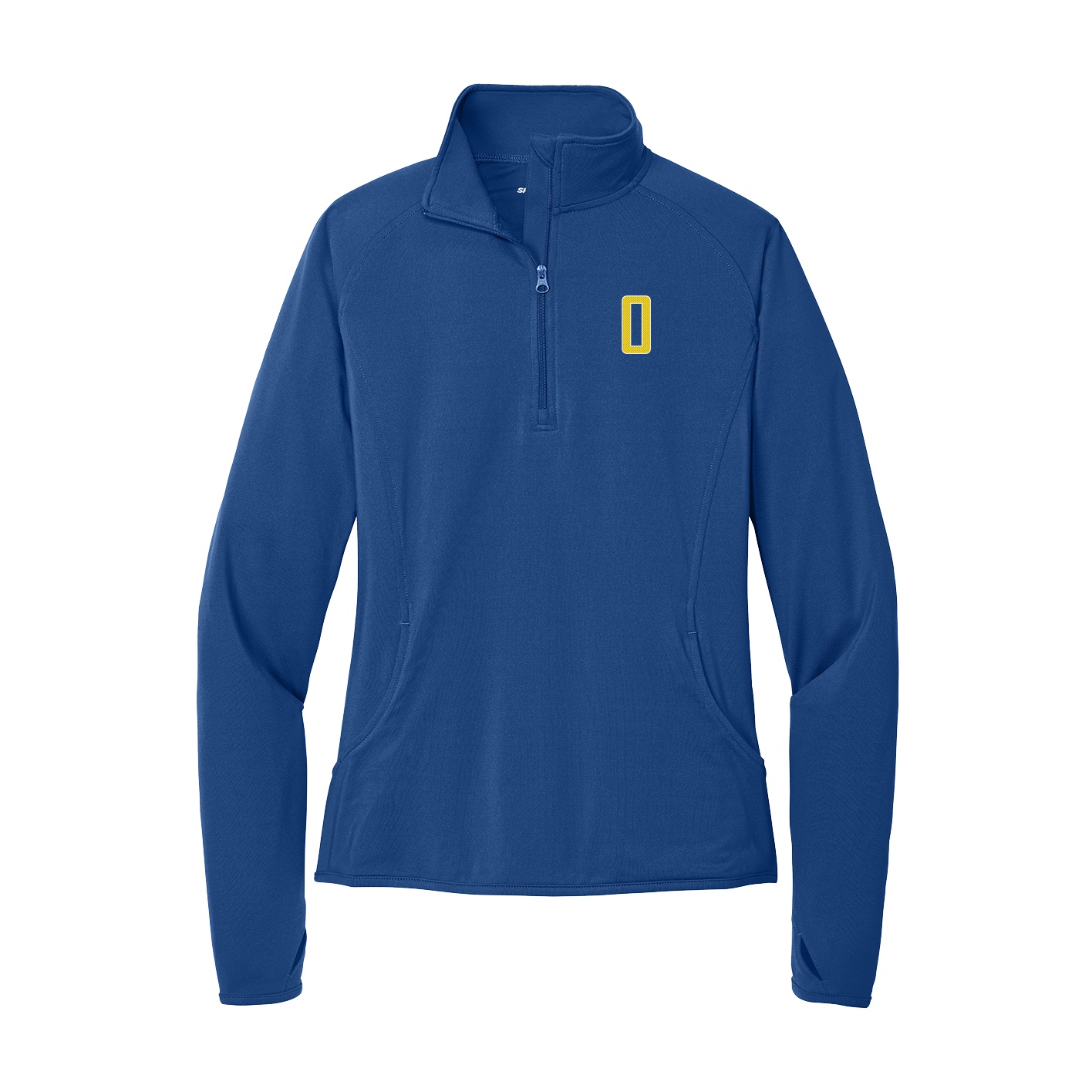 Women's Q-Zip Pullover — Front Shirsy in Royal