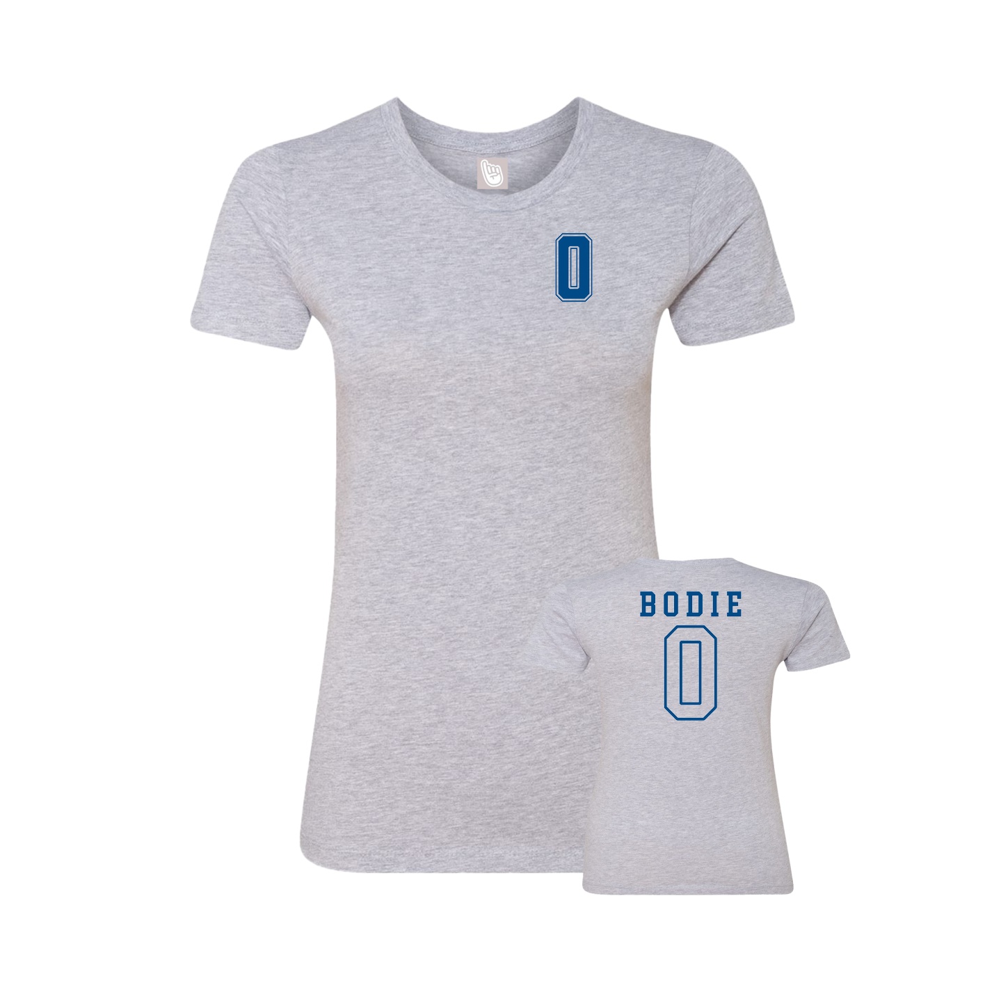 Womens Tee — Chest Back in Grey