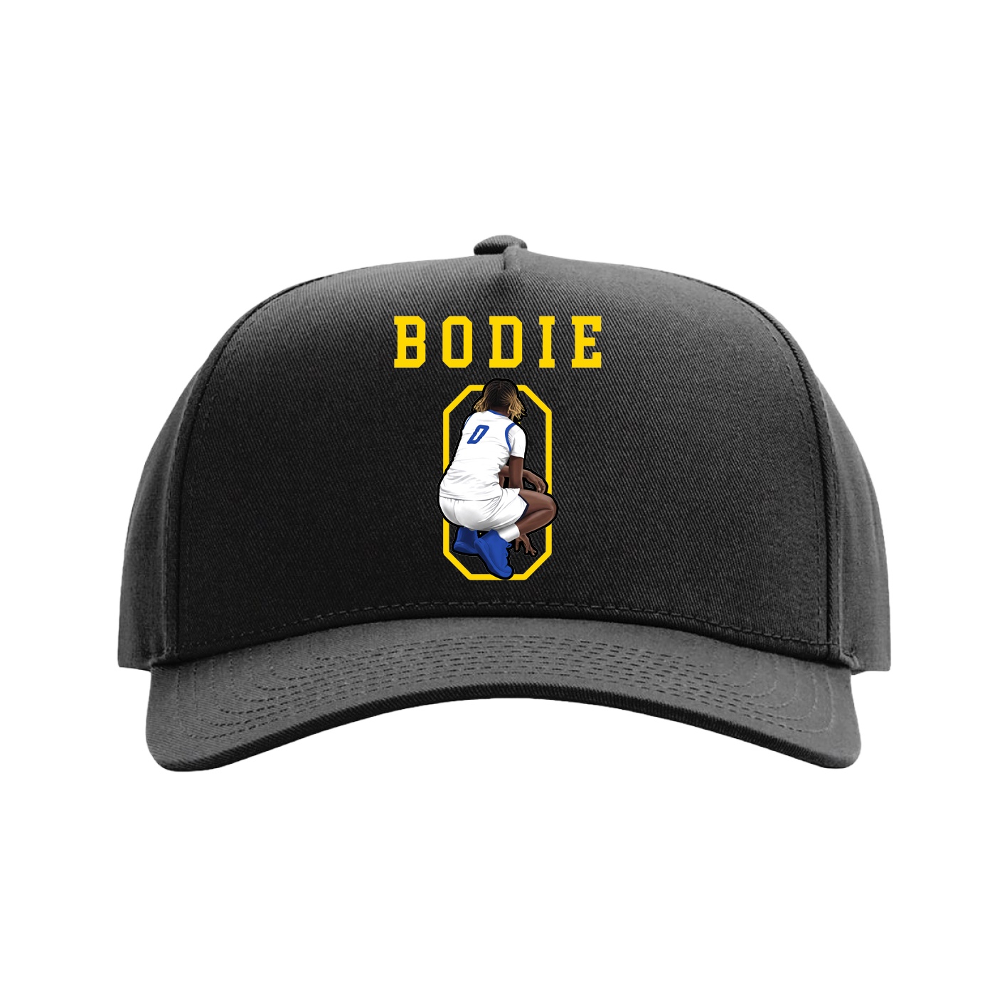 Full Fabric Five-Panel Champ Cap — Shirsey in Black