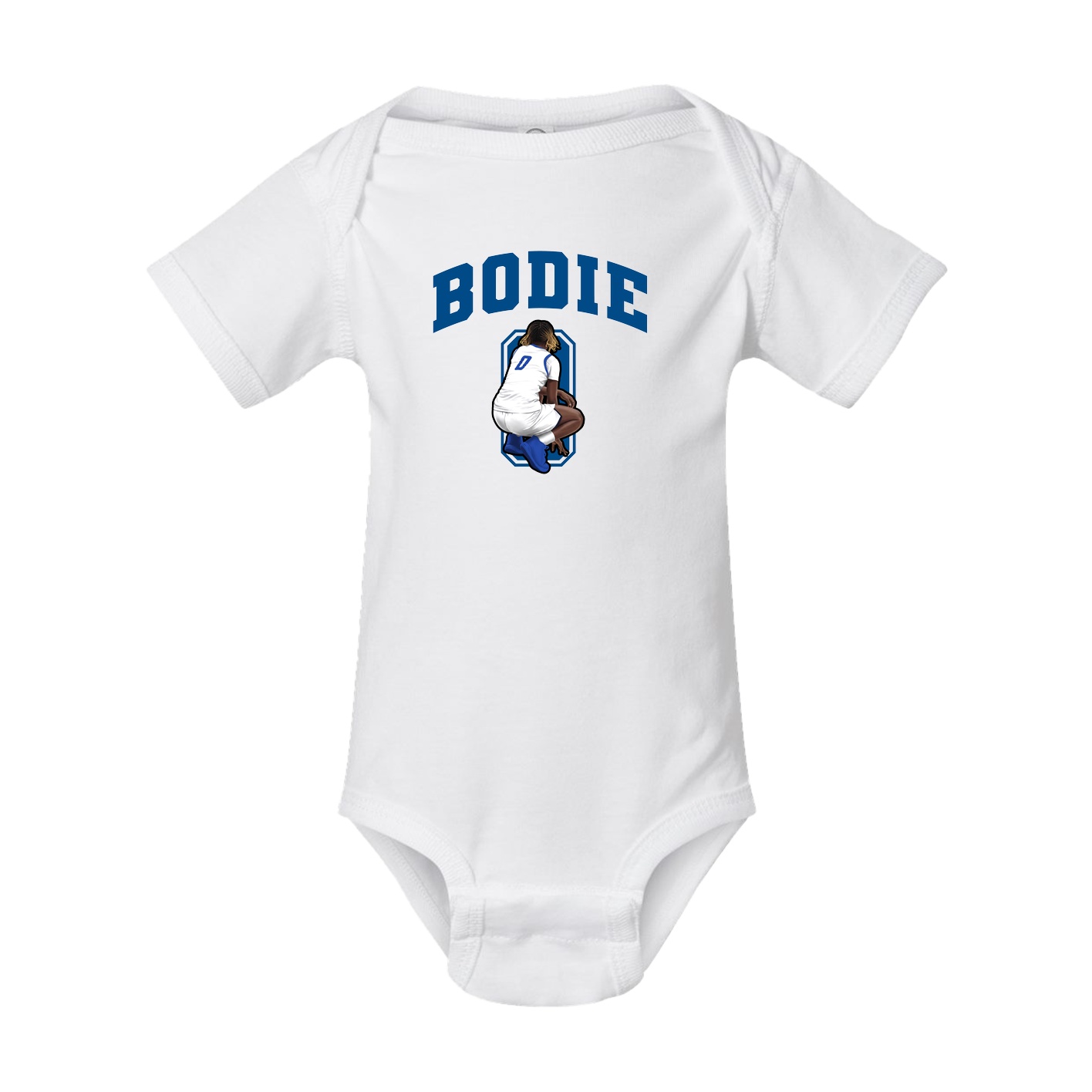Baby Onesie — Number in White