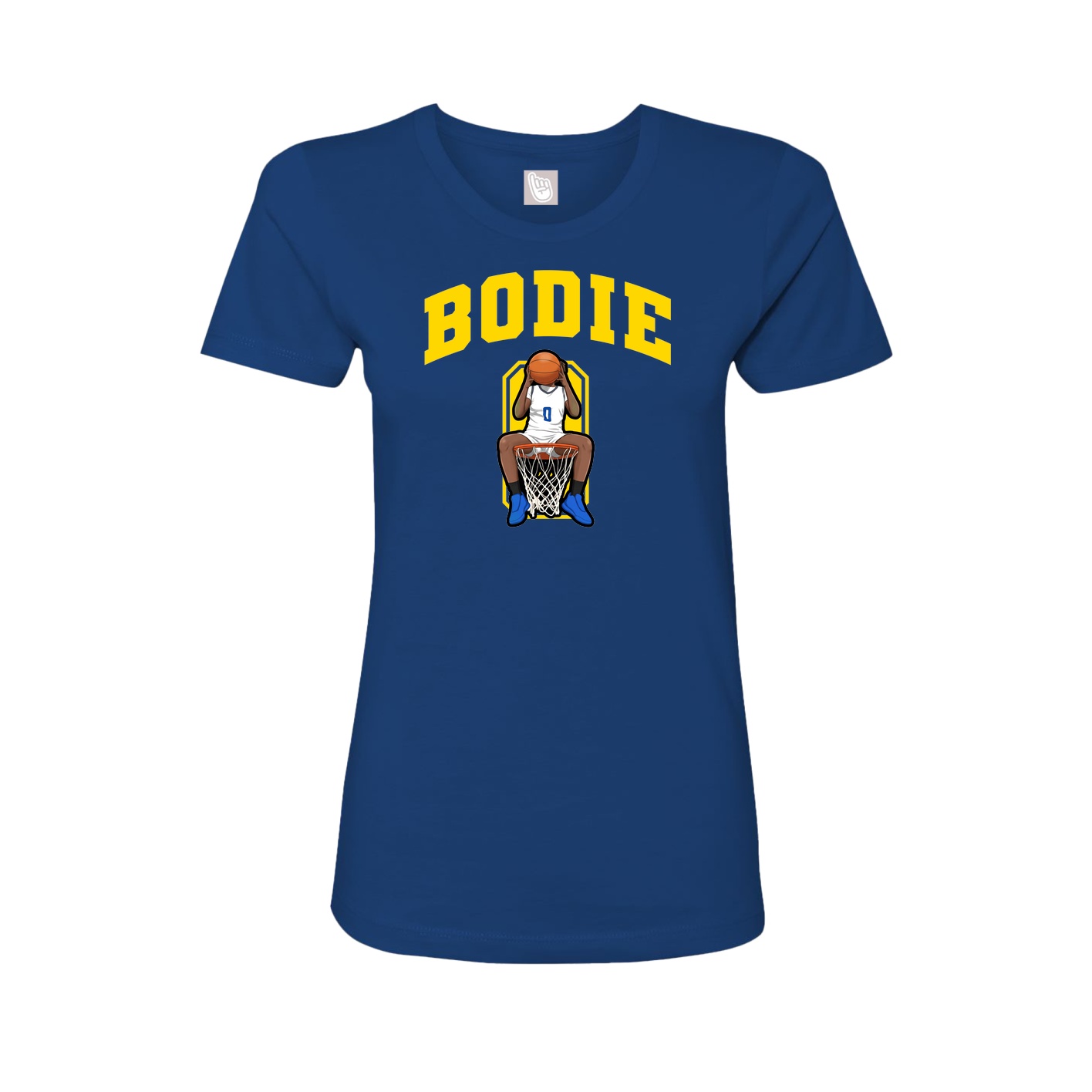 Fitted Women's Tee — Number in Royal