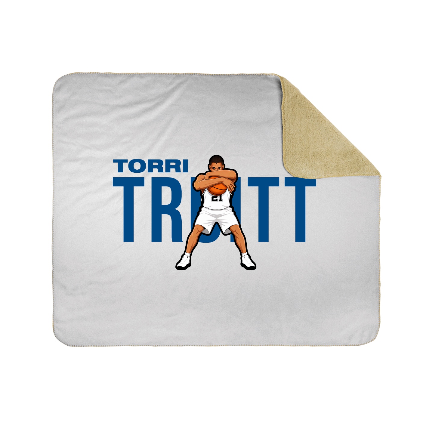Throw Blanket — Player Name in White