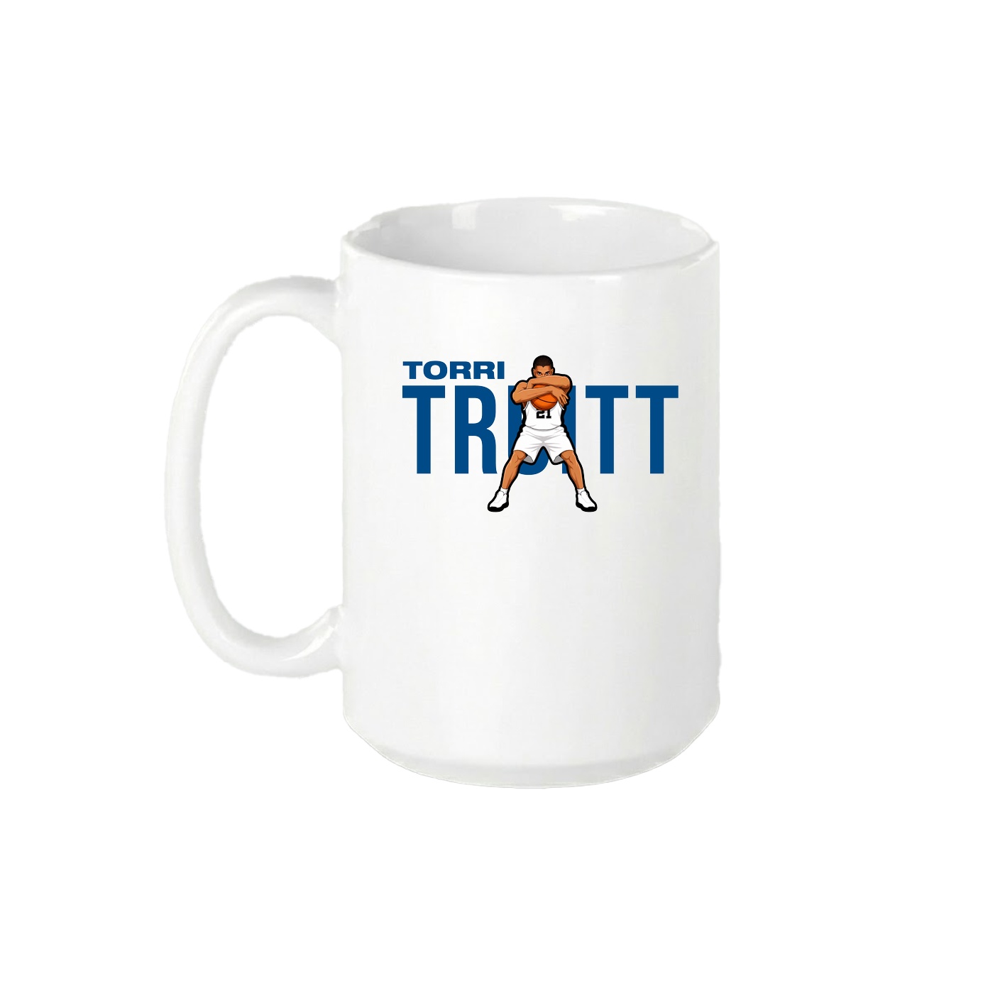 15oz Coffee Mug — Player Name in White