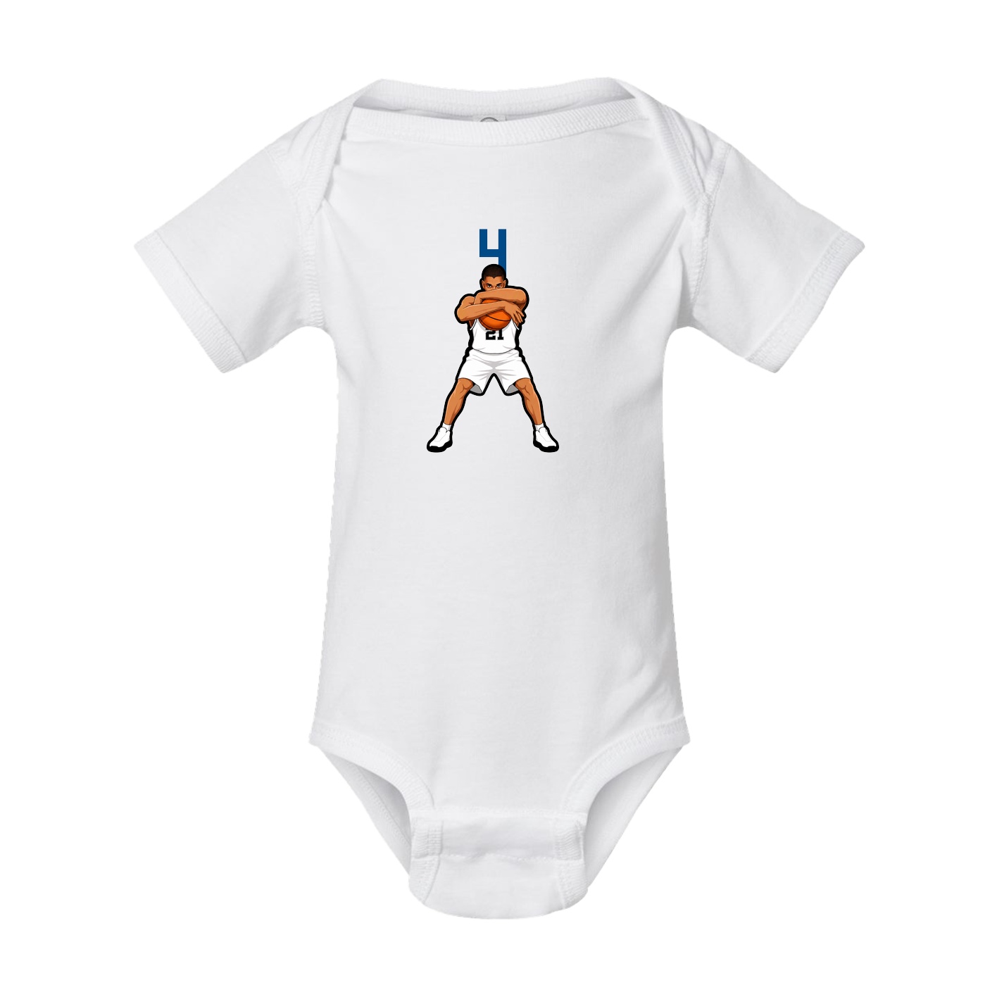 Baby Onesie — Number Top in White
