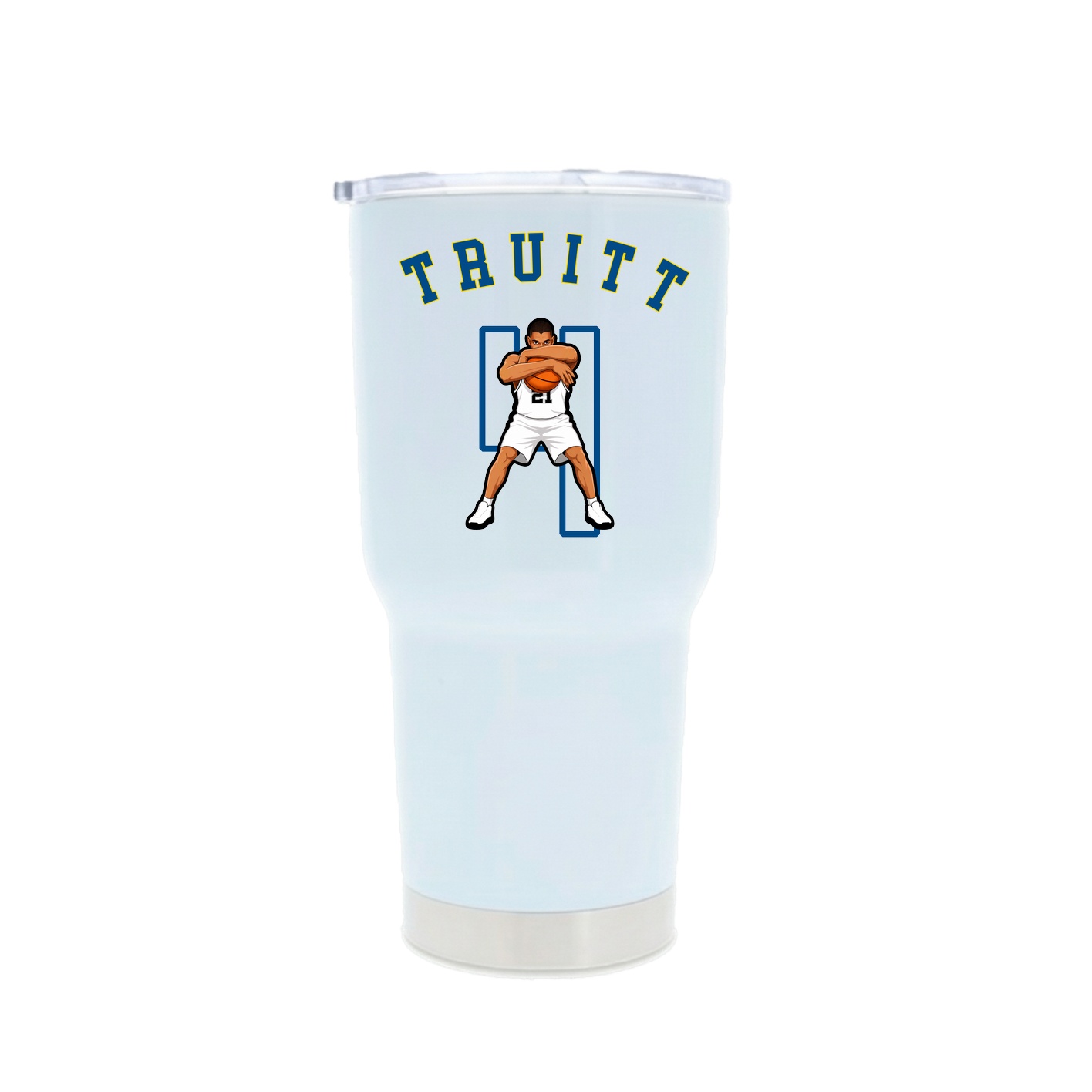 30oz Stainless Steel Tumbler — Shirsey Arch in White