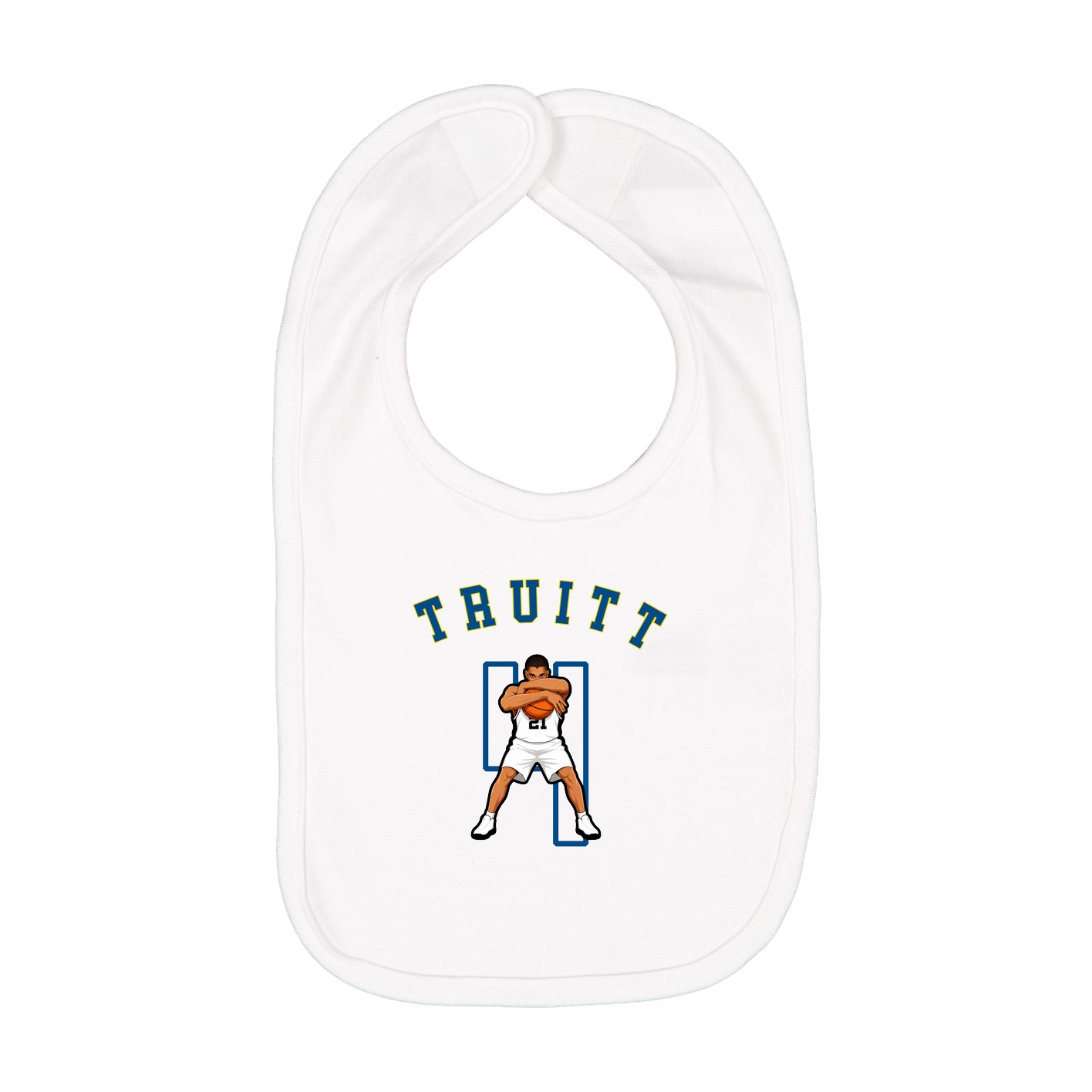 Infant Bib — Shirsey Arch in White