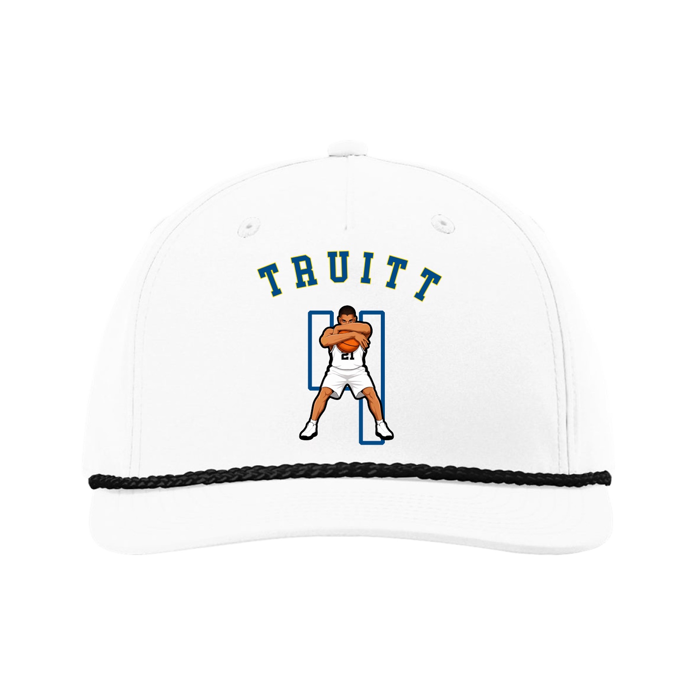 Five-Panel Classic Rope Cap — Shirsey Arch in White
