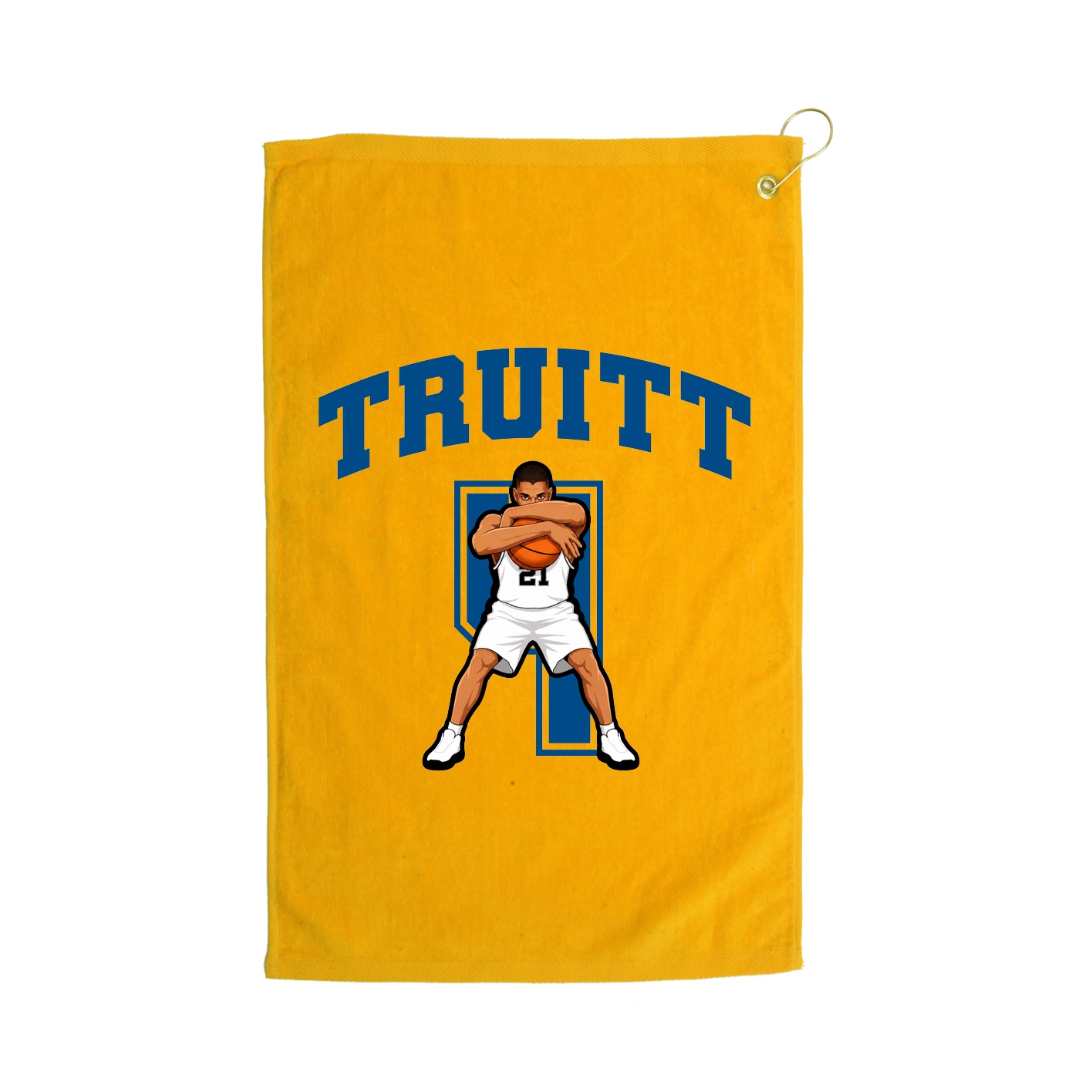 Golf Towel — Number in Gold