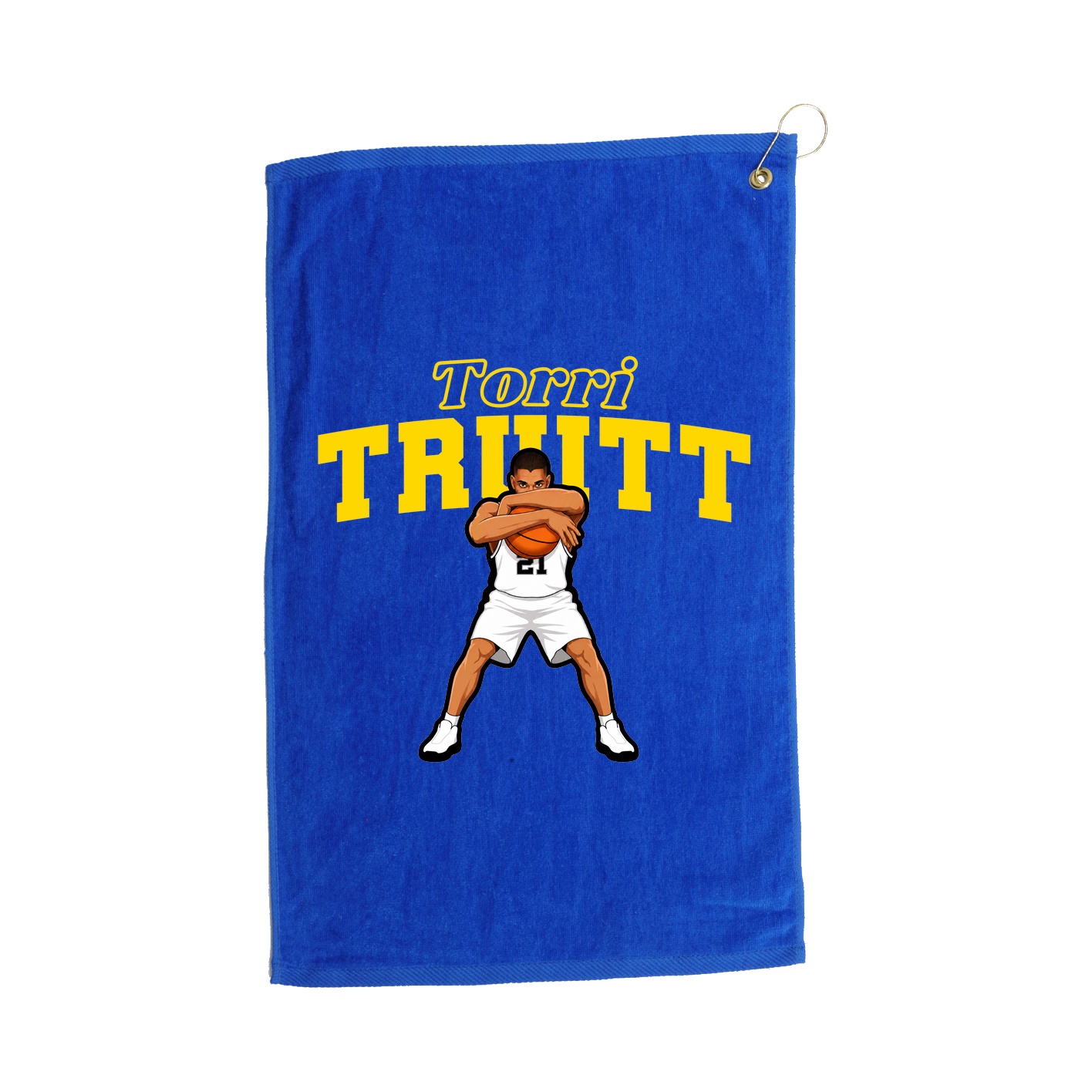 Golf Towel — Name Arch in Royal