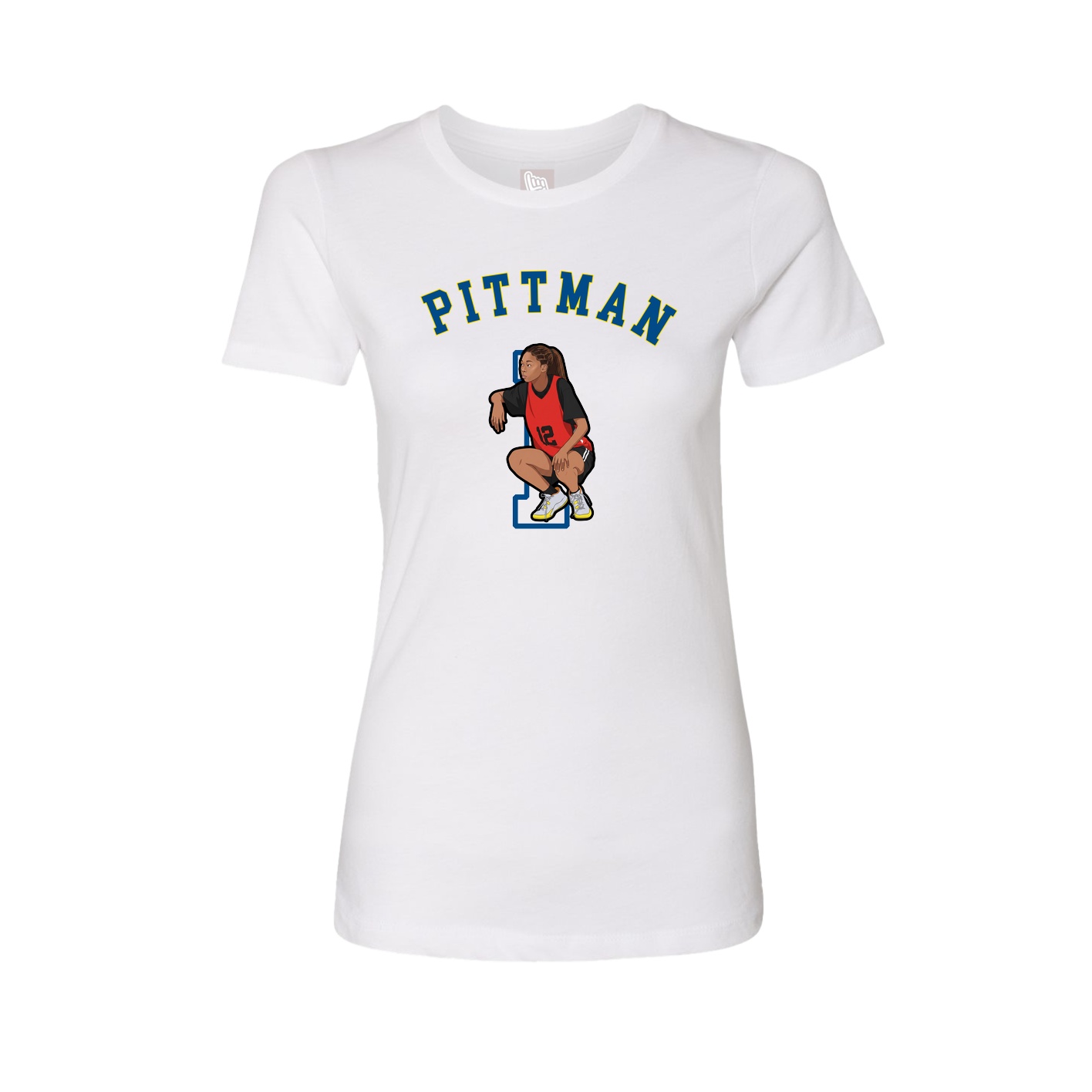 Fitted Women's Tee — Shirsey Arch in White
