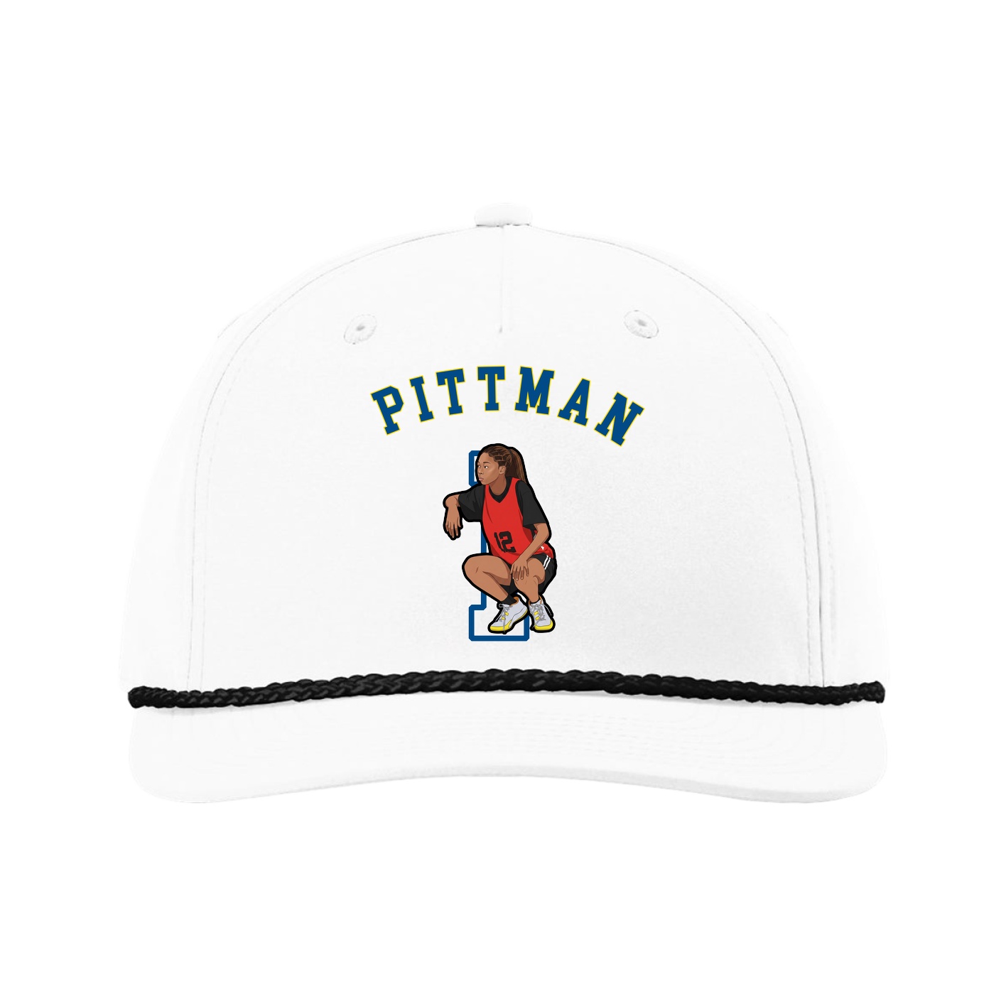 Five-Panel Classic Rope Cap — Shirsey Arch in White