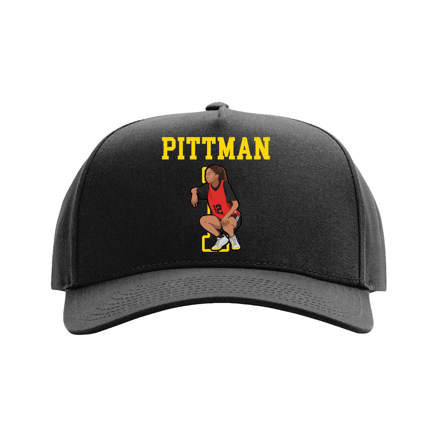 Full Fabric Five-Panel Champ Cap — Shirsey in Black