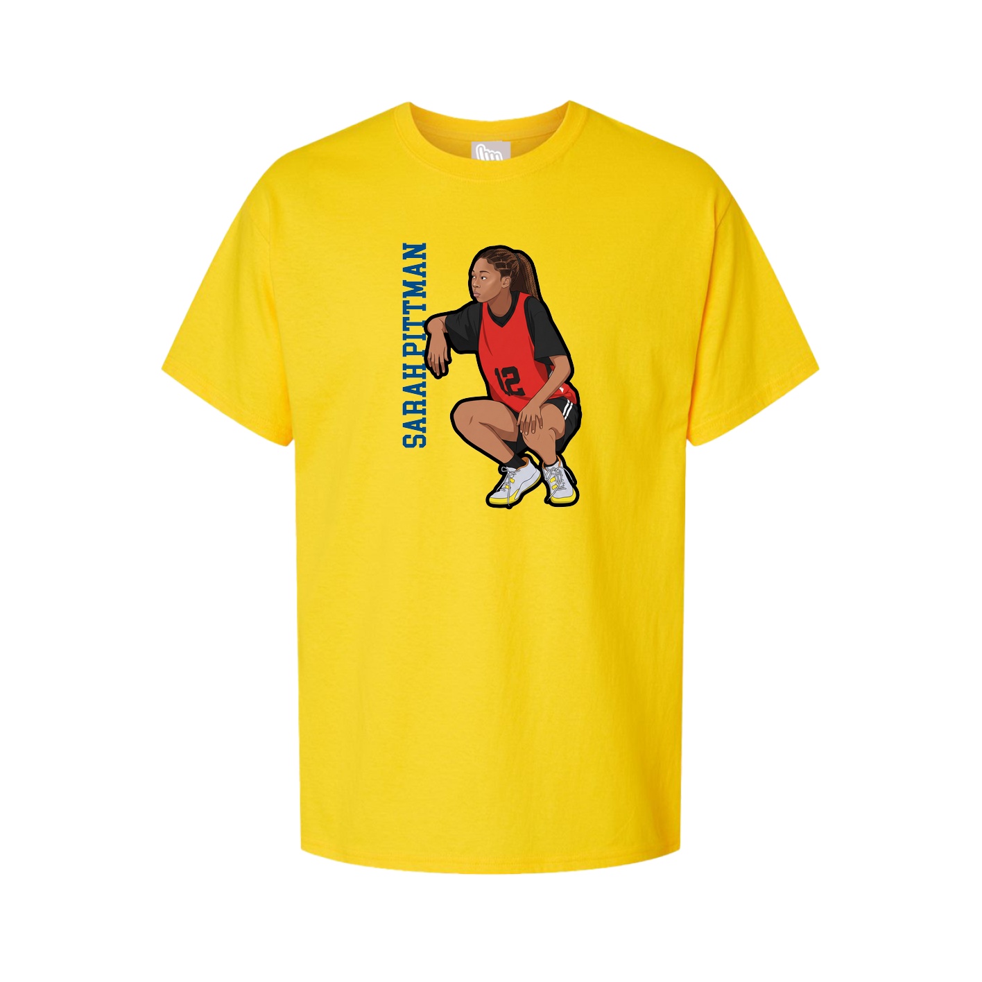 Youth Tee — Name Vertical in Gold