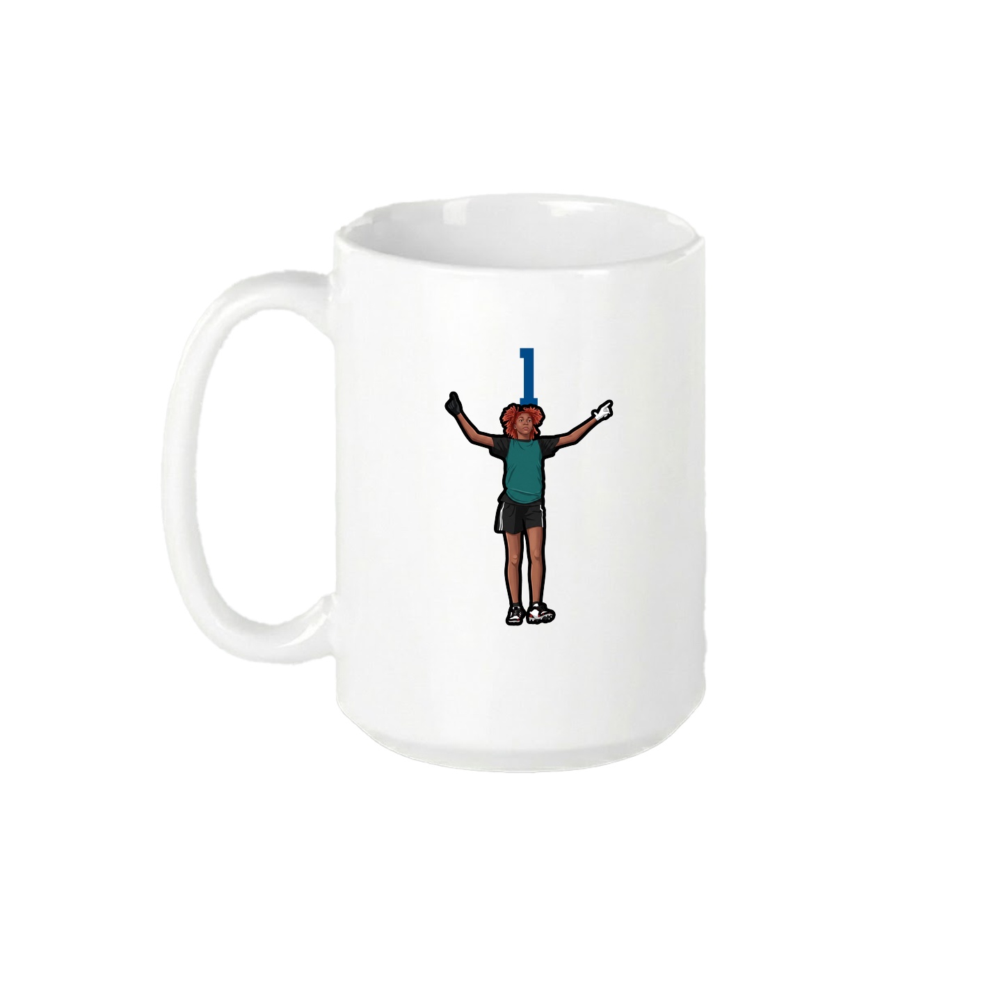 15oz Coffee Mug — Number Top in White