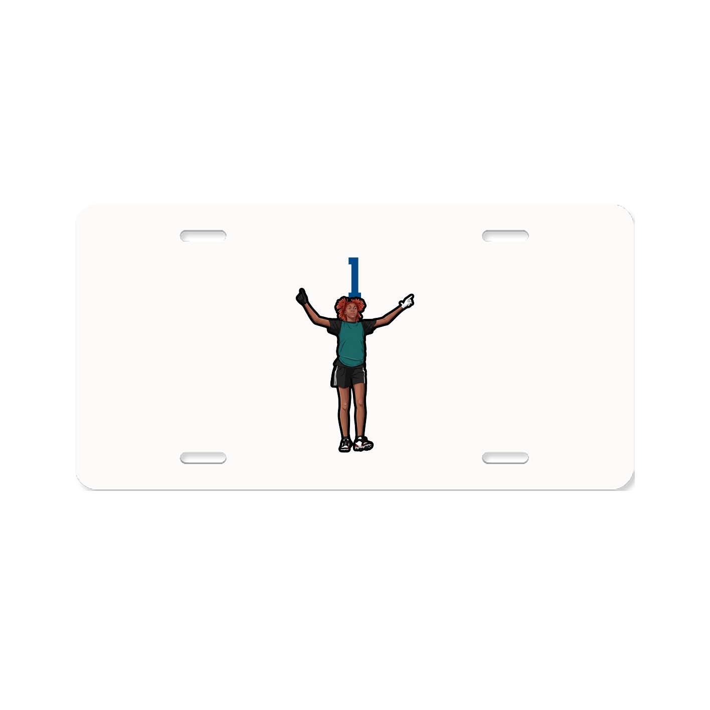 License Plate — Number Top in Classic