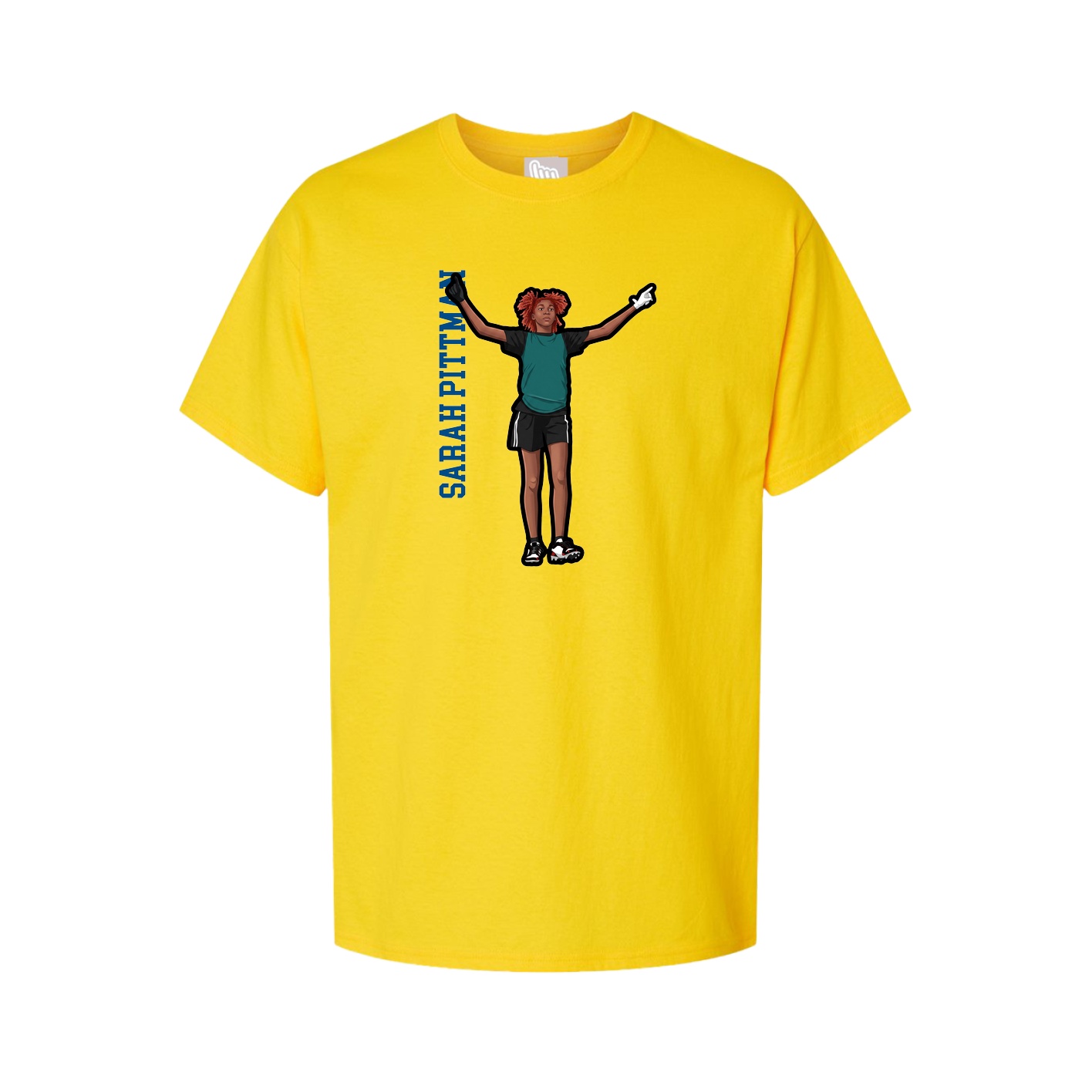Tee — Name Vertical in Gold