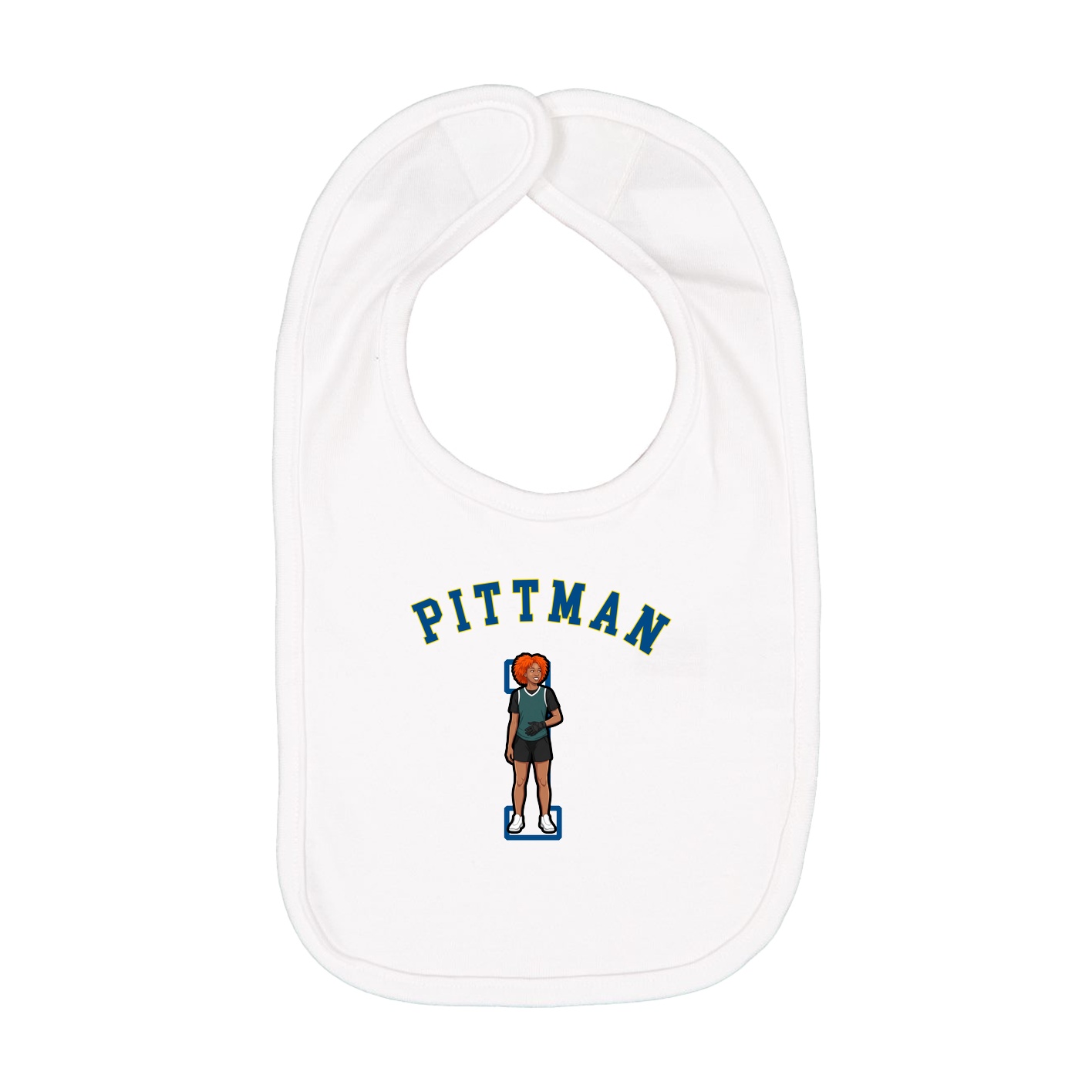 Infant Bib — Shirsey Arch in White