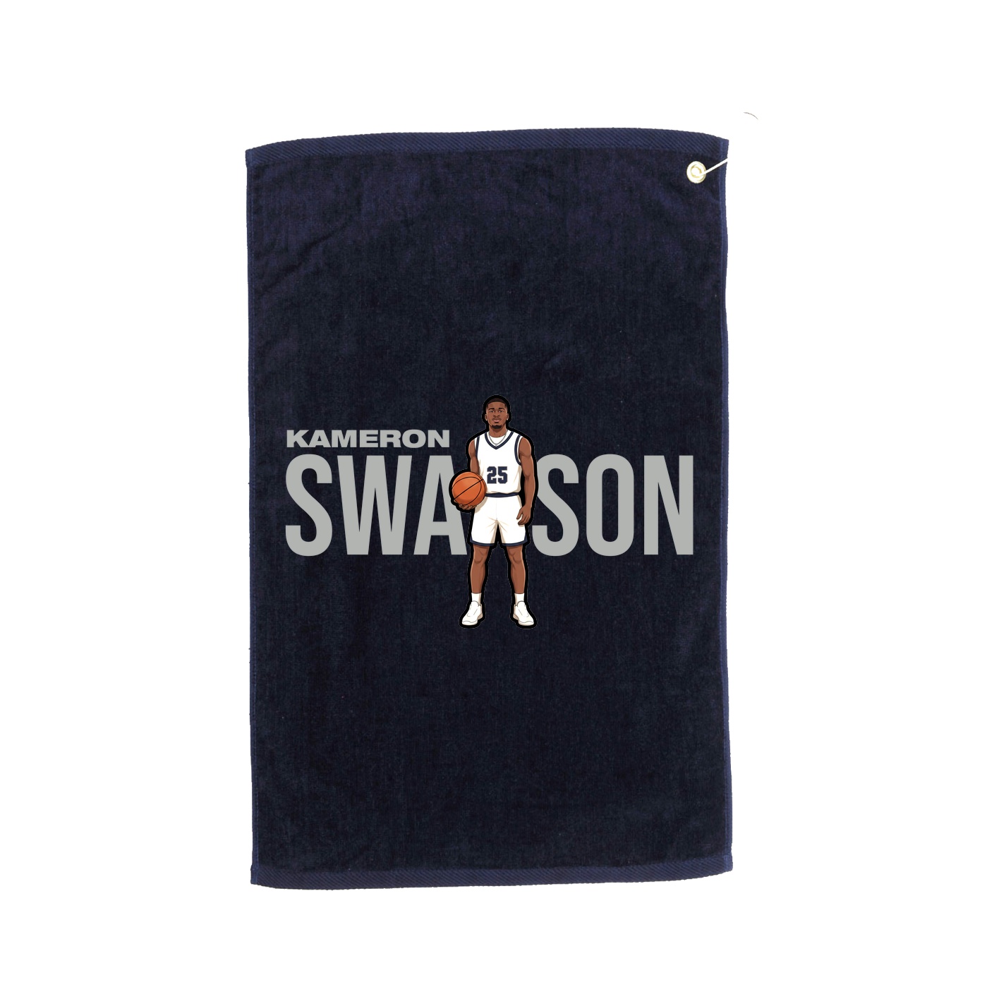 Golf Towel — Player Name in Navy