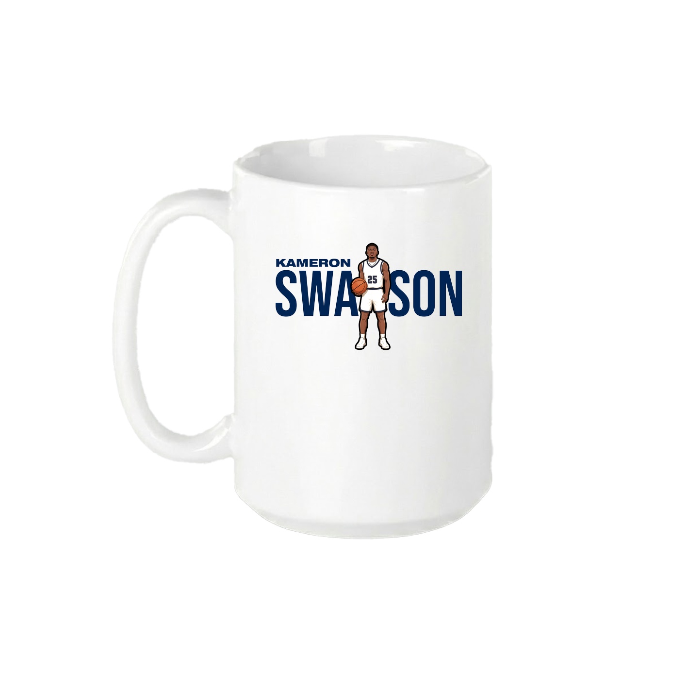 15oz Coffee Mug — Player Name in White