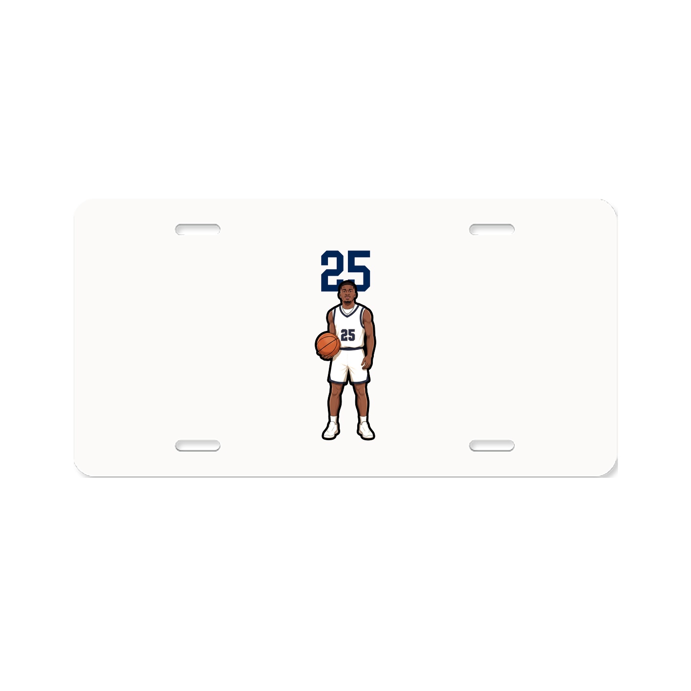 License Plate — Number Top in Classic