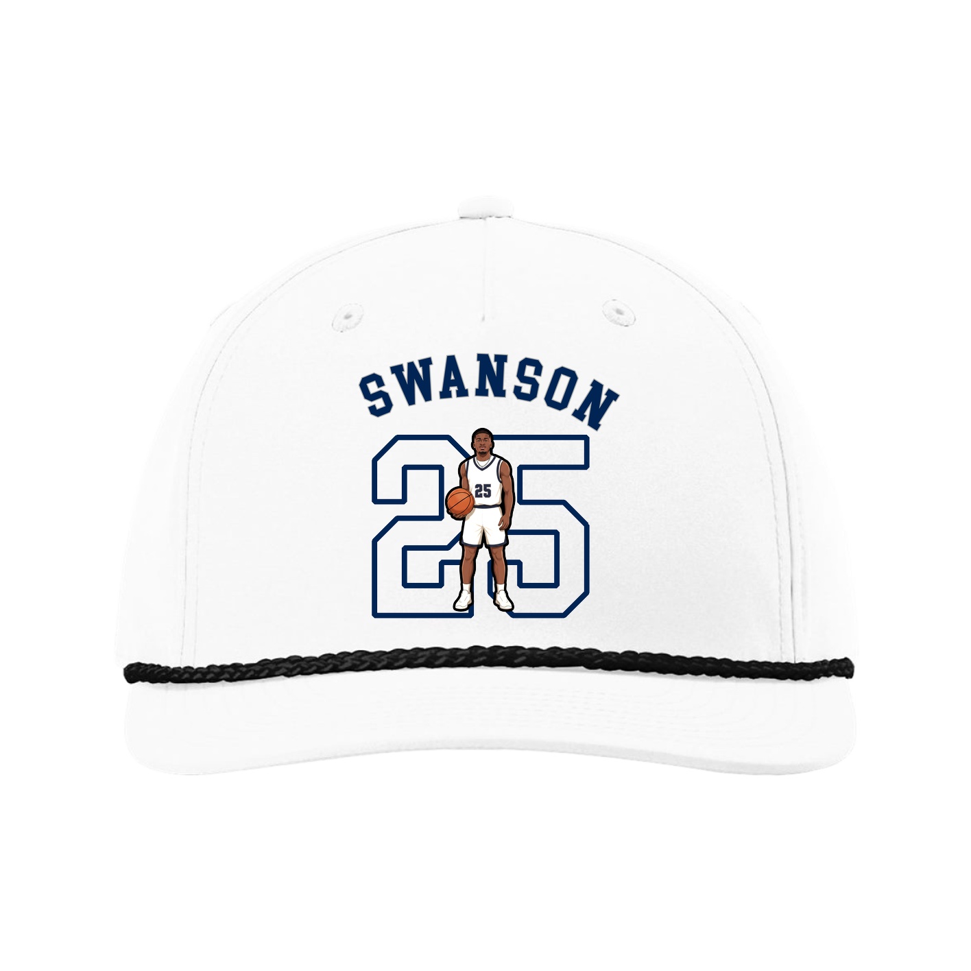 Five-Panel Classic Rope Cap — Shirsey Arch in White