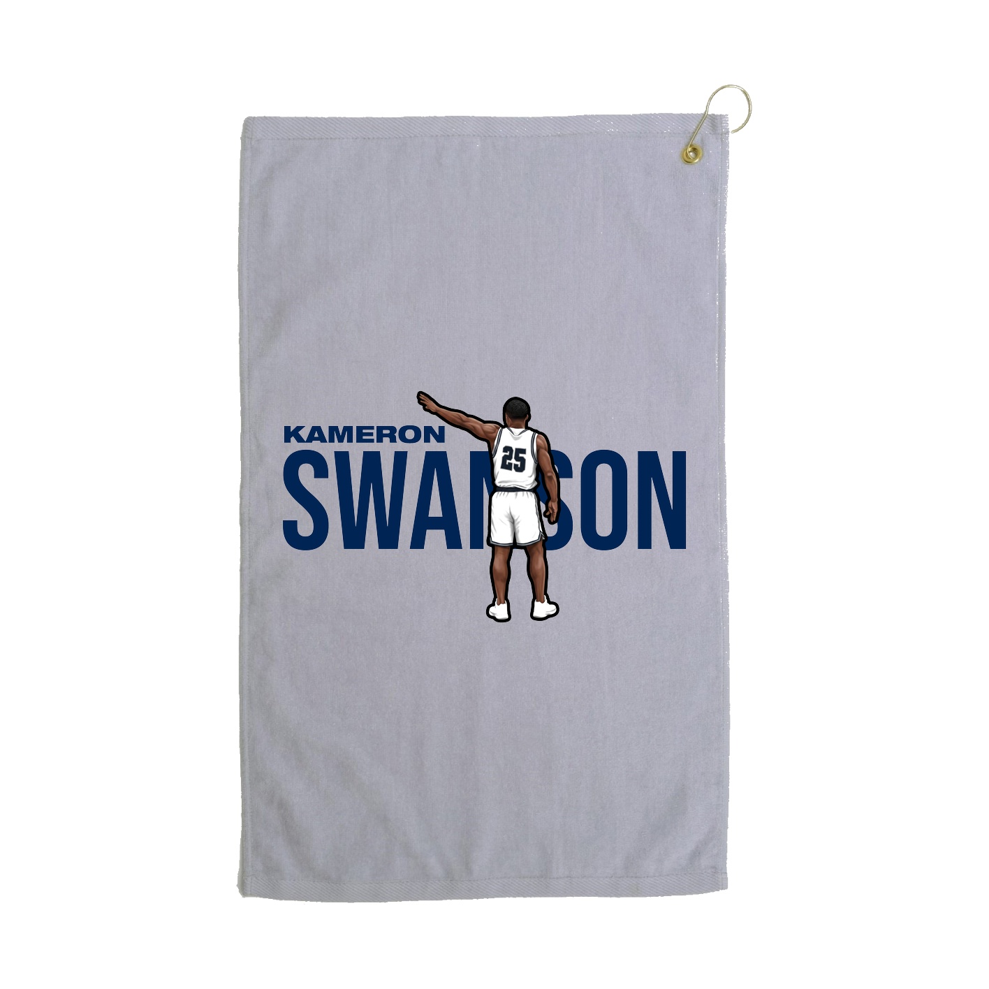 Golf Towel — Player Name in Grey