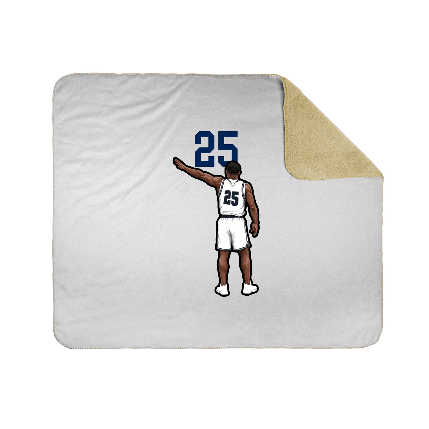 Throw Blanket — Number Top in White