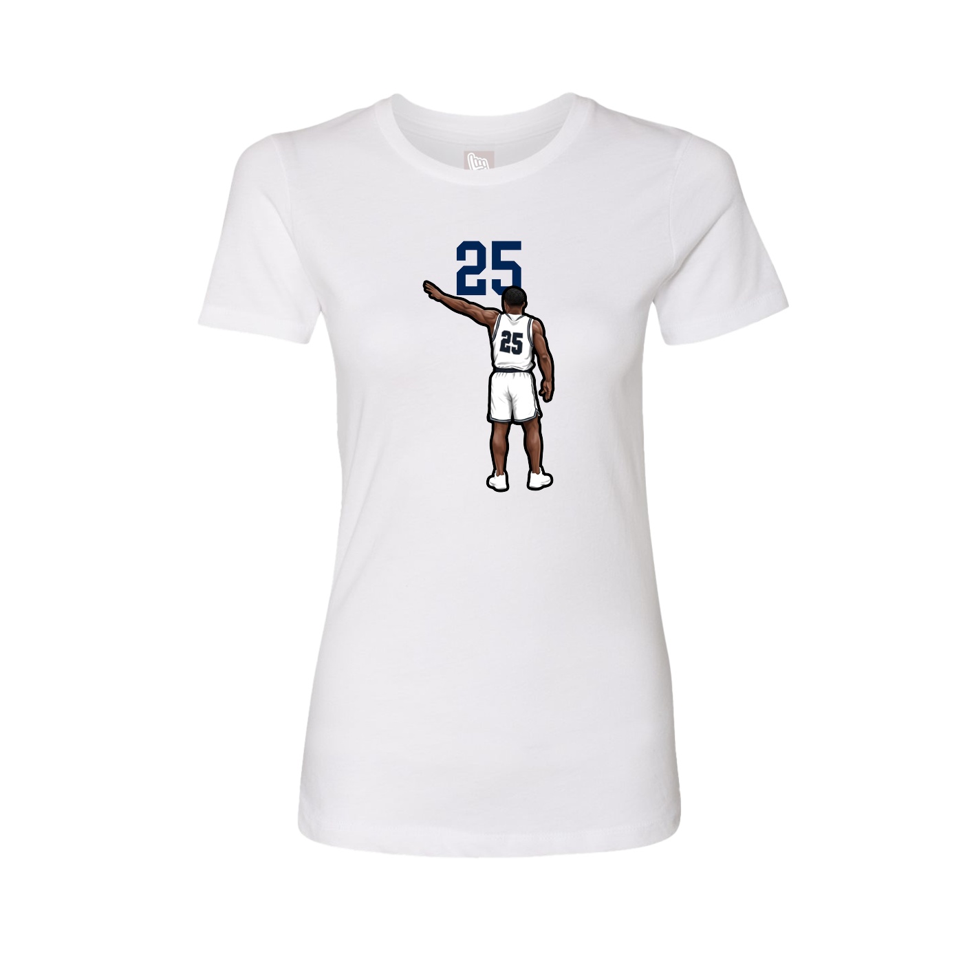 Fitted Women's Tee — Number Top in White