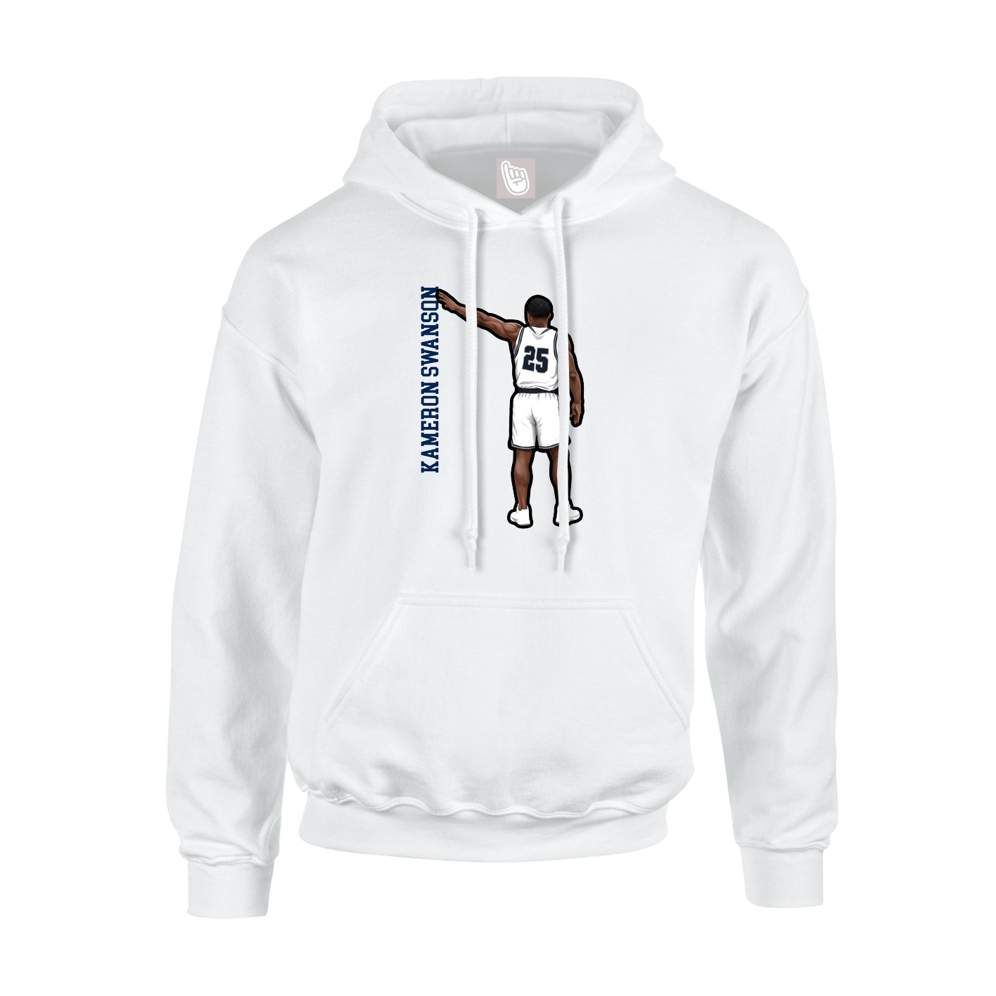 Hoodie — Name Vertical in White