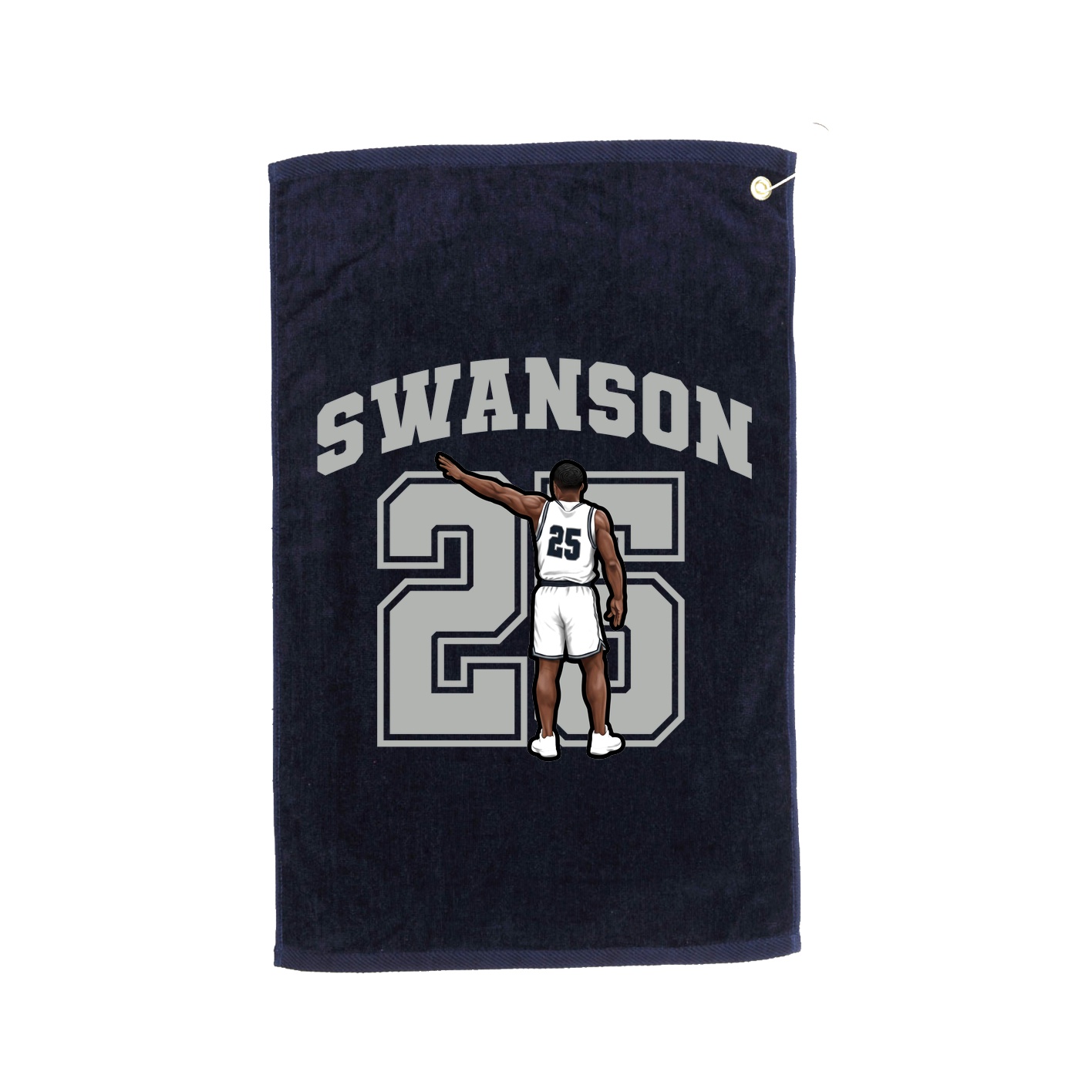 Golf Towel — Number in Navy
