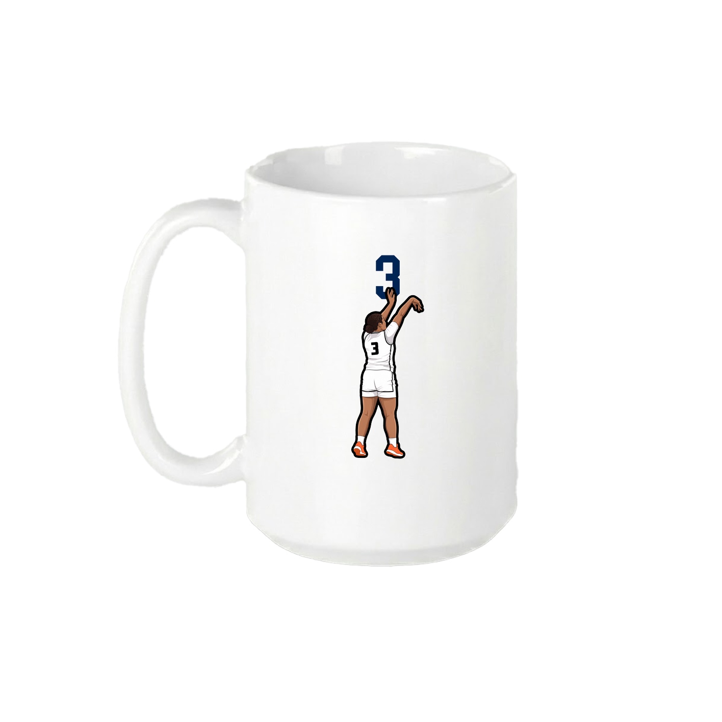 15oz Coffee Mug — Number Top in White