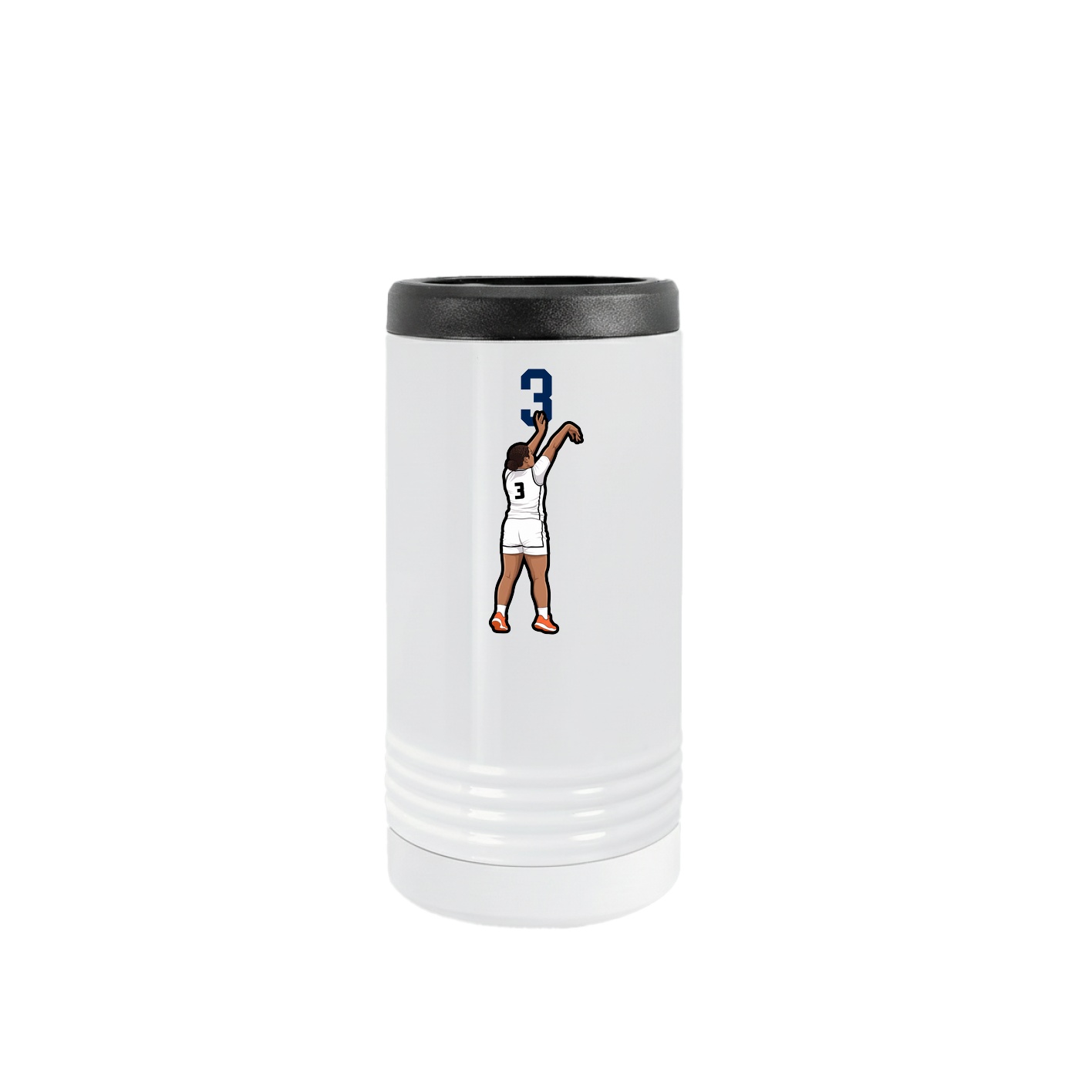 Slim Beverage Holder — Number Top in White