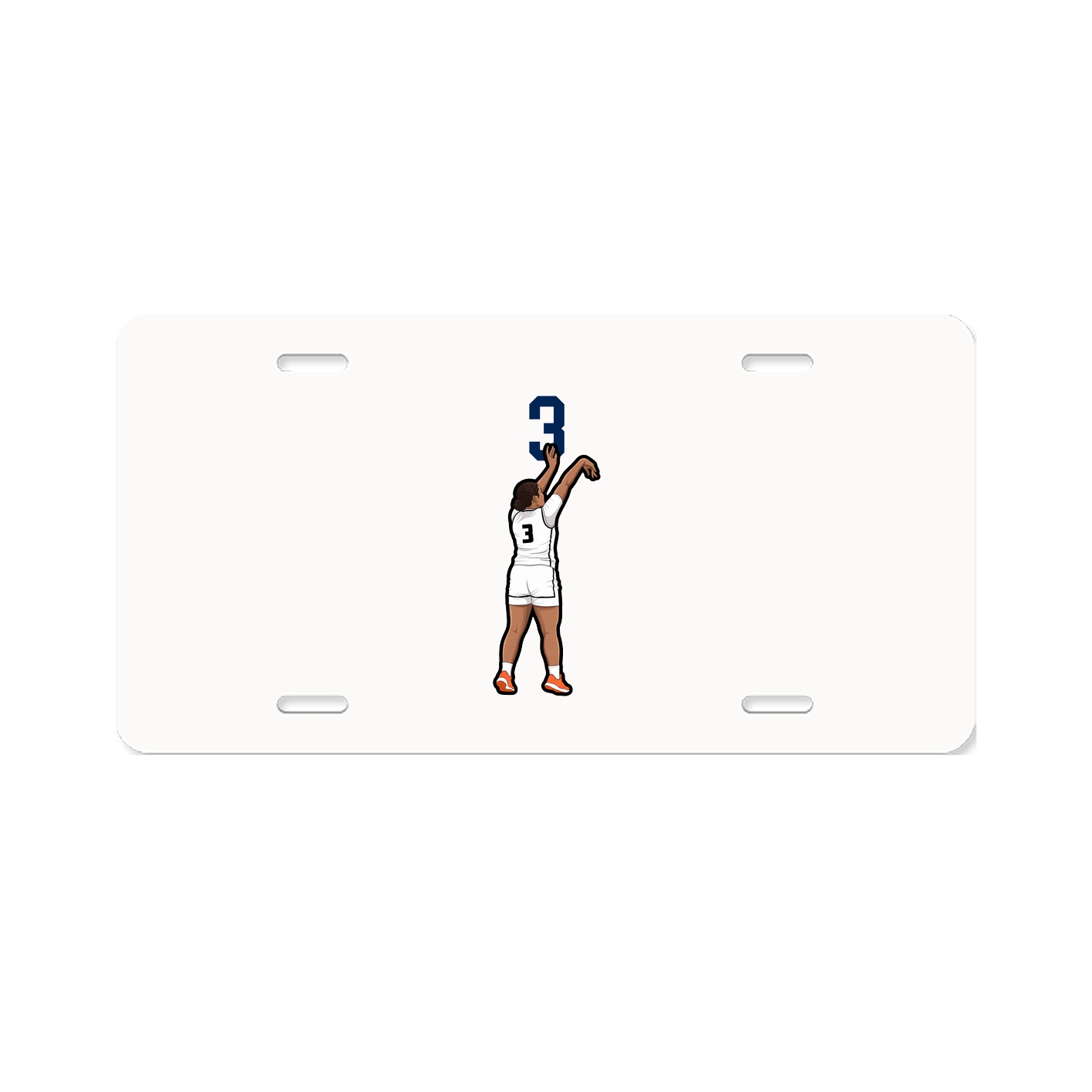 License Plate — Number Top in Classic