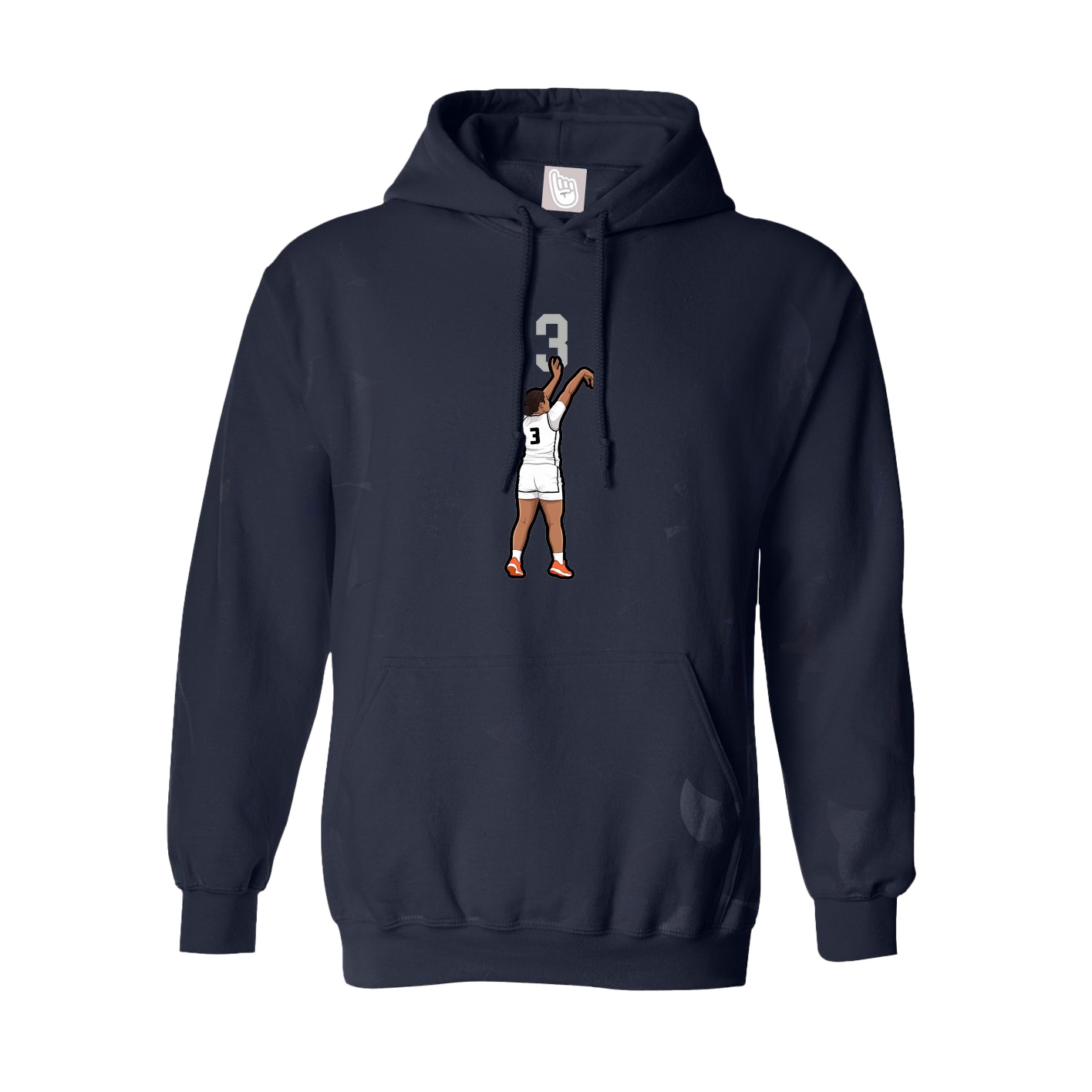 Hoodie — Number Top in Navy